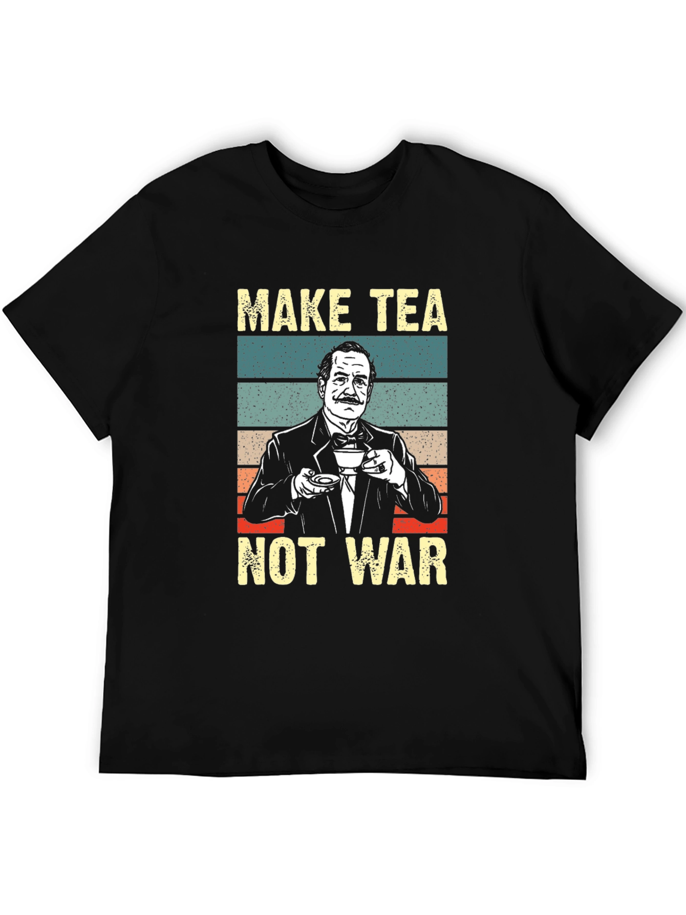 Black Make Tea Not War T-Shirt view 5