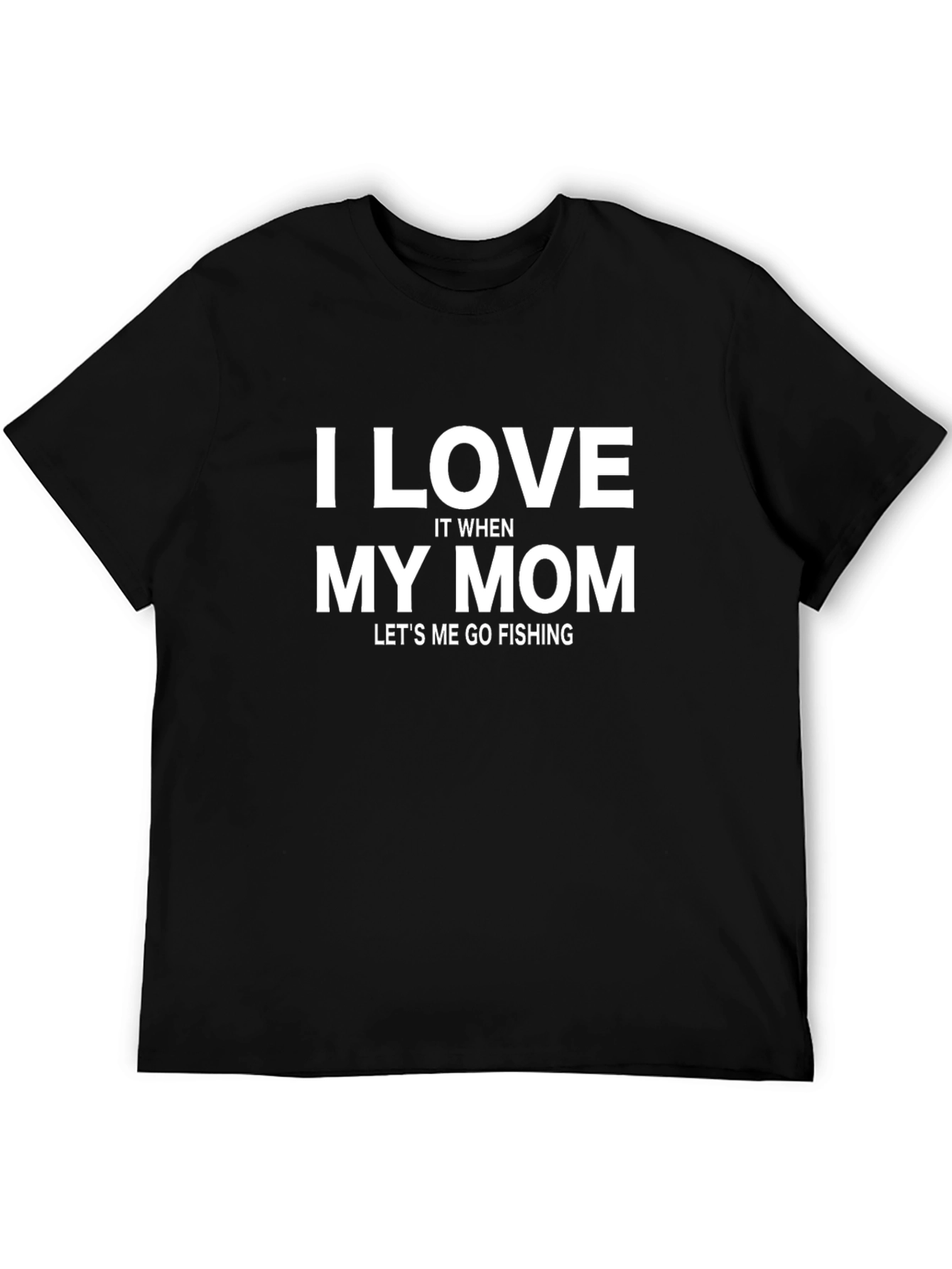 Black I Love My Mom Fishing Graphic Tee view 5