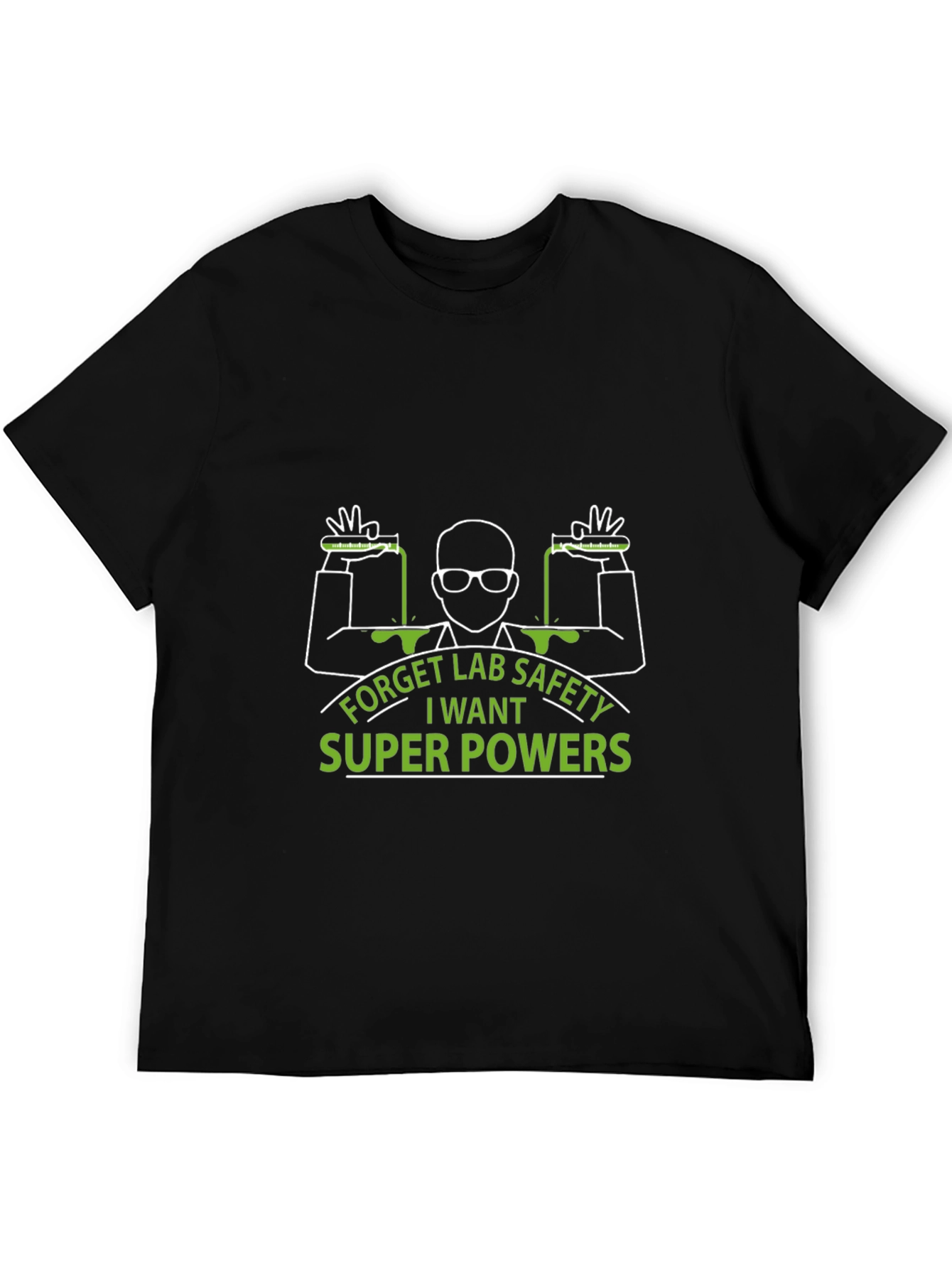 Black Forget Lab Safety T-Shirt - Super Powers view 5