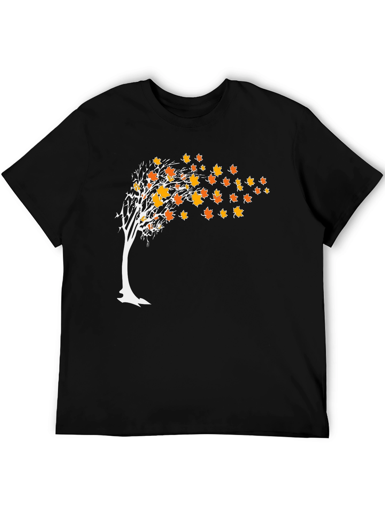 Black Autumn Tree Graphic Tee - Black view 5