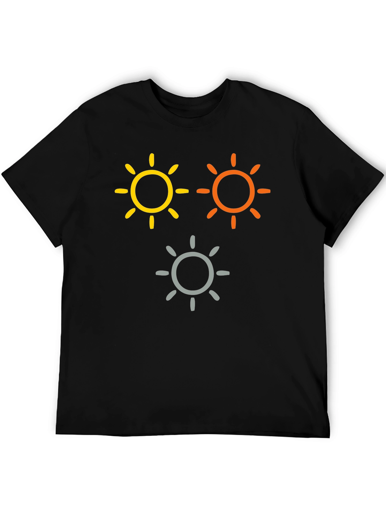 Black Sunny Mood Black Cotton Graphic Tee view 5