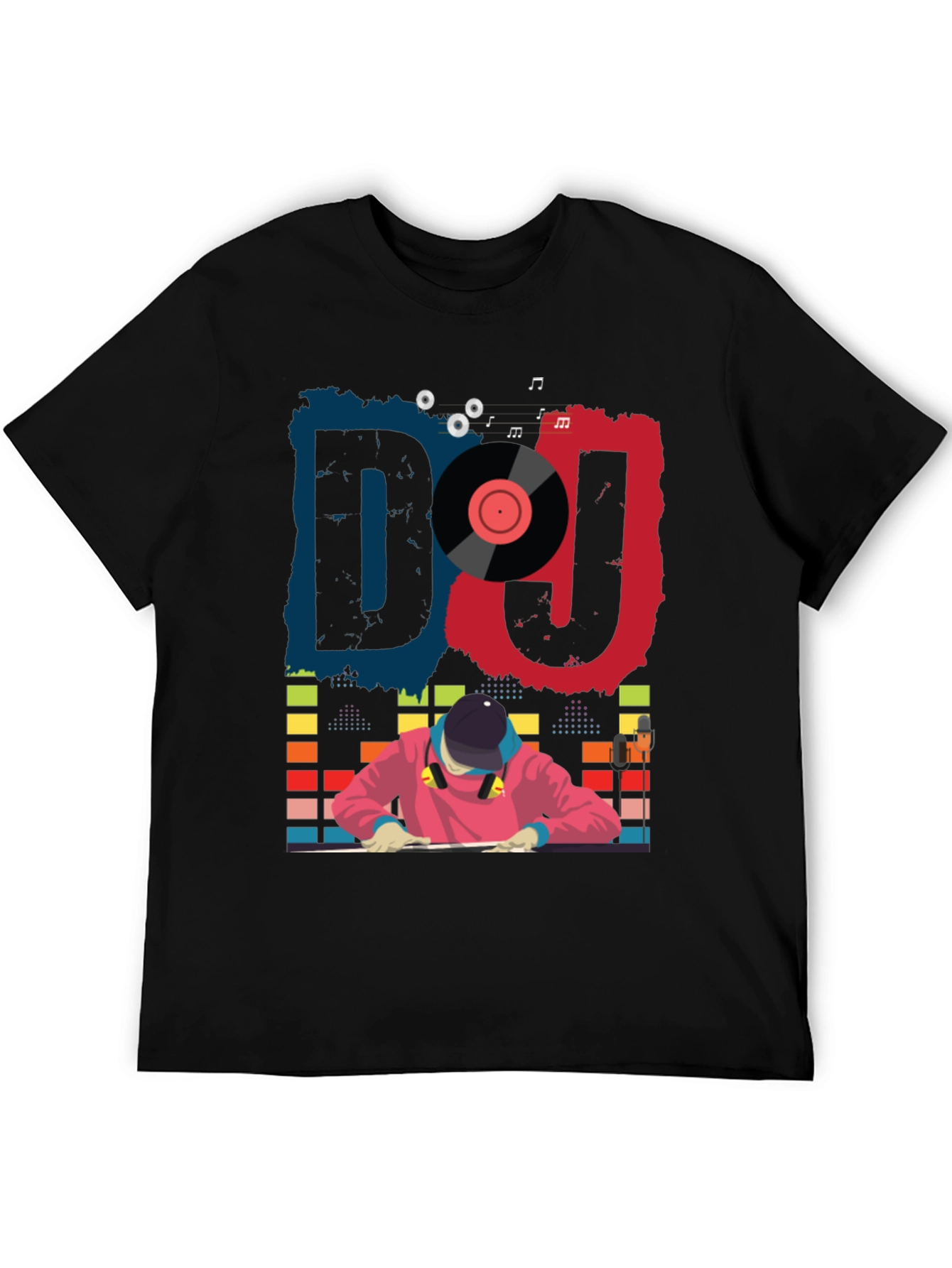 Black DJ Graphic Tee - Cool Music Lover T-Shirt view 5