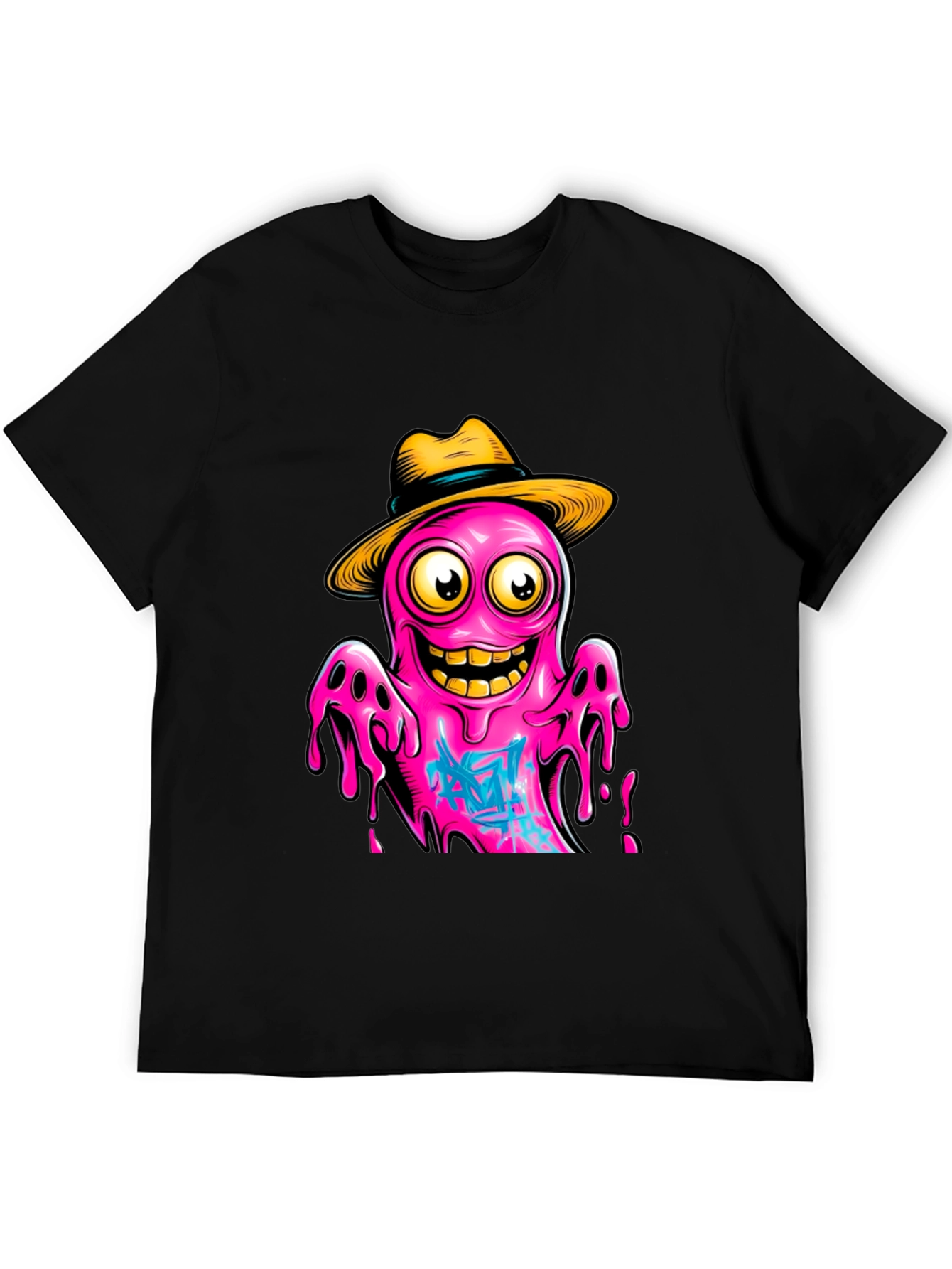 Black Cartoon Octopus T-Shirt - Funky Graphic Tee view 5