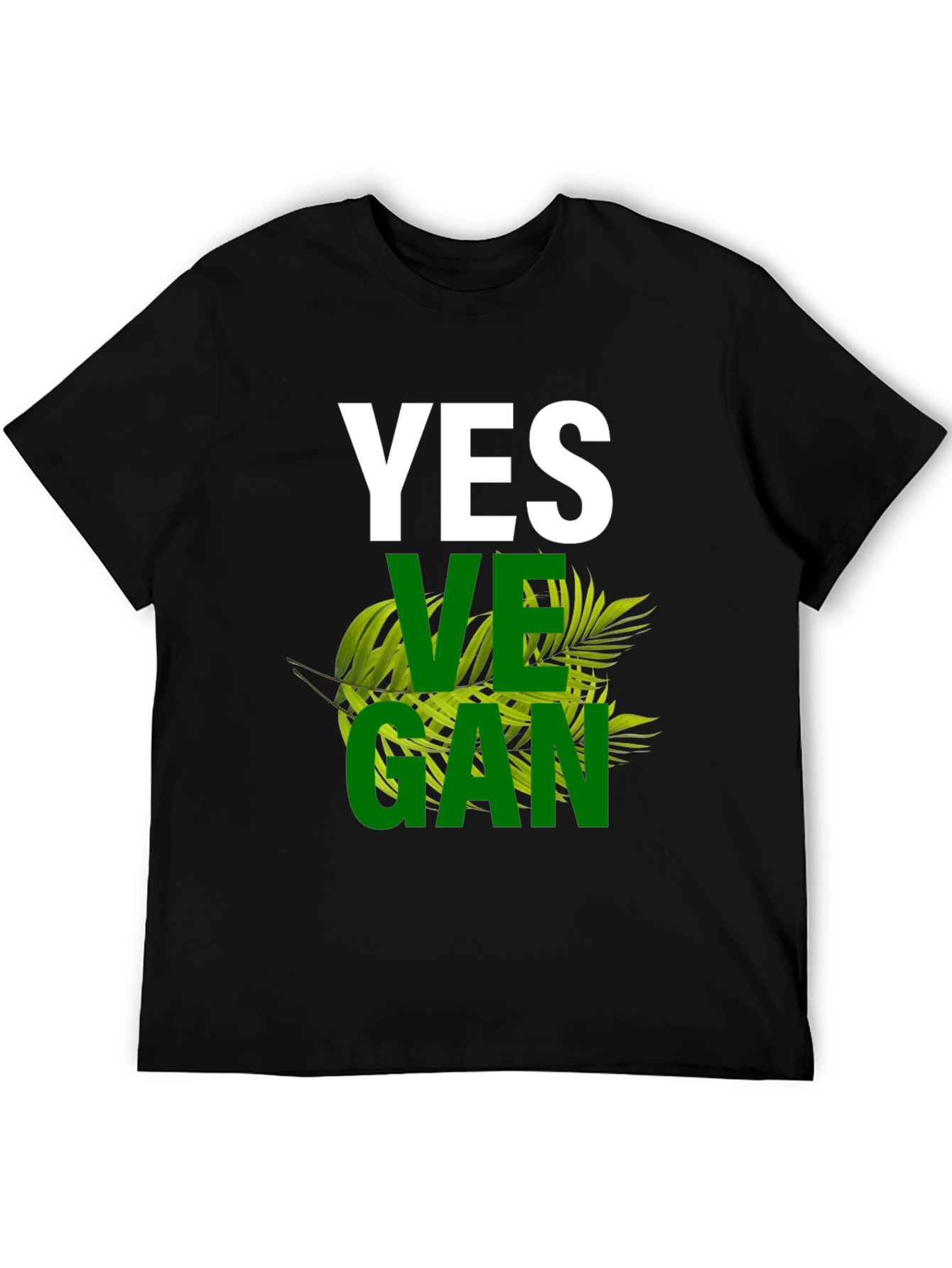 Black Yes Vegan Graphic T-Shirt view 5