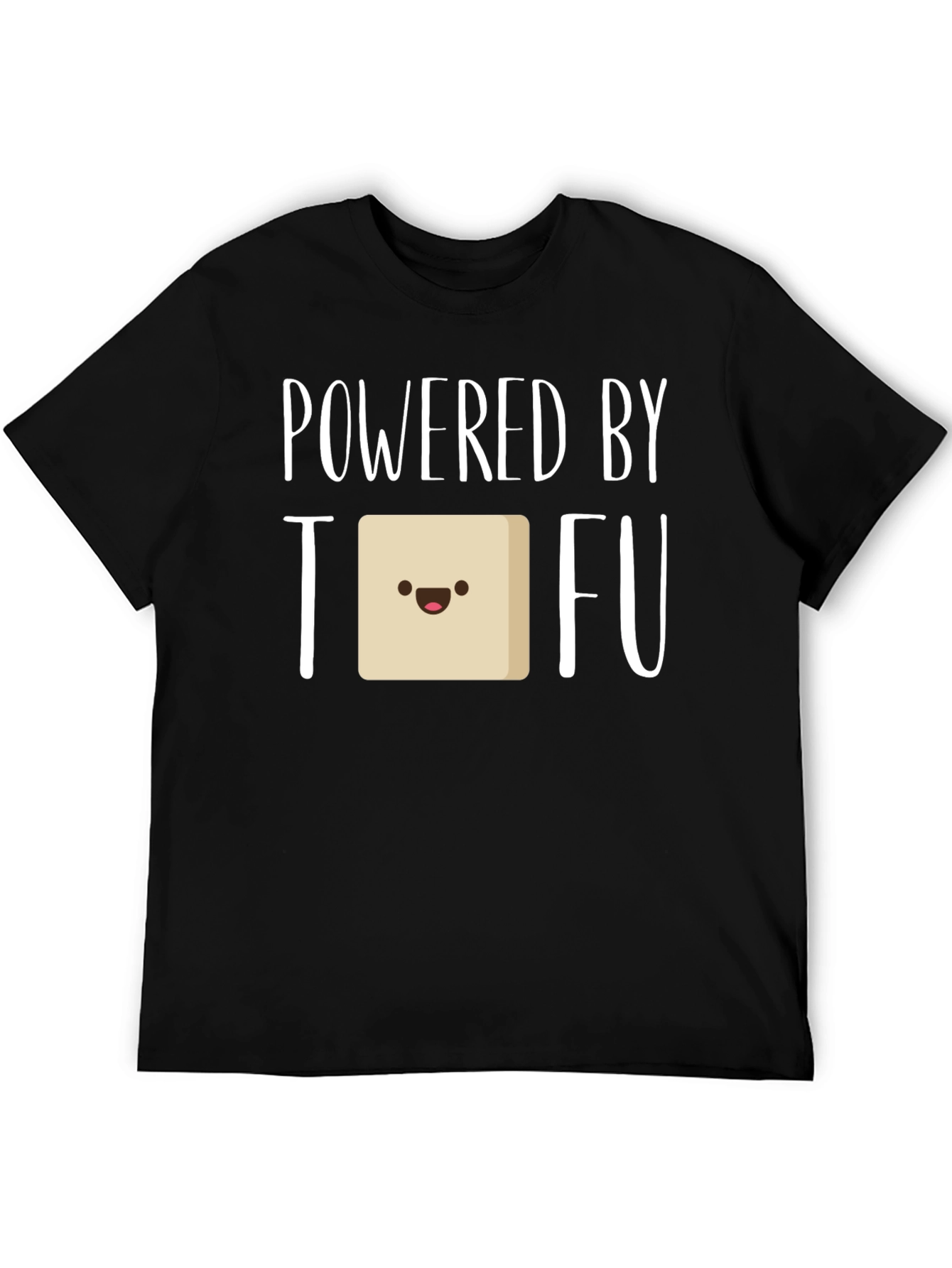 Black Powered by Tofu Graphic Tee - Vegan Friendly view 5