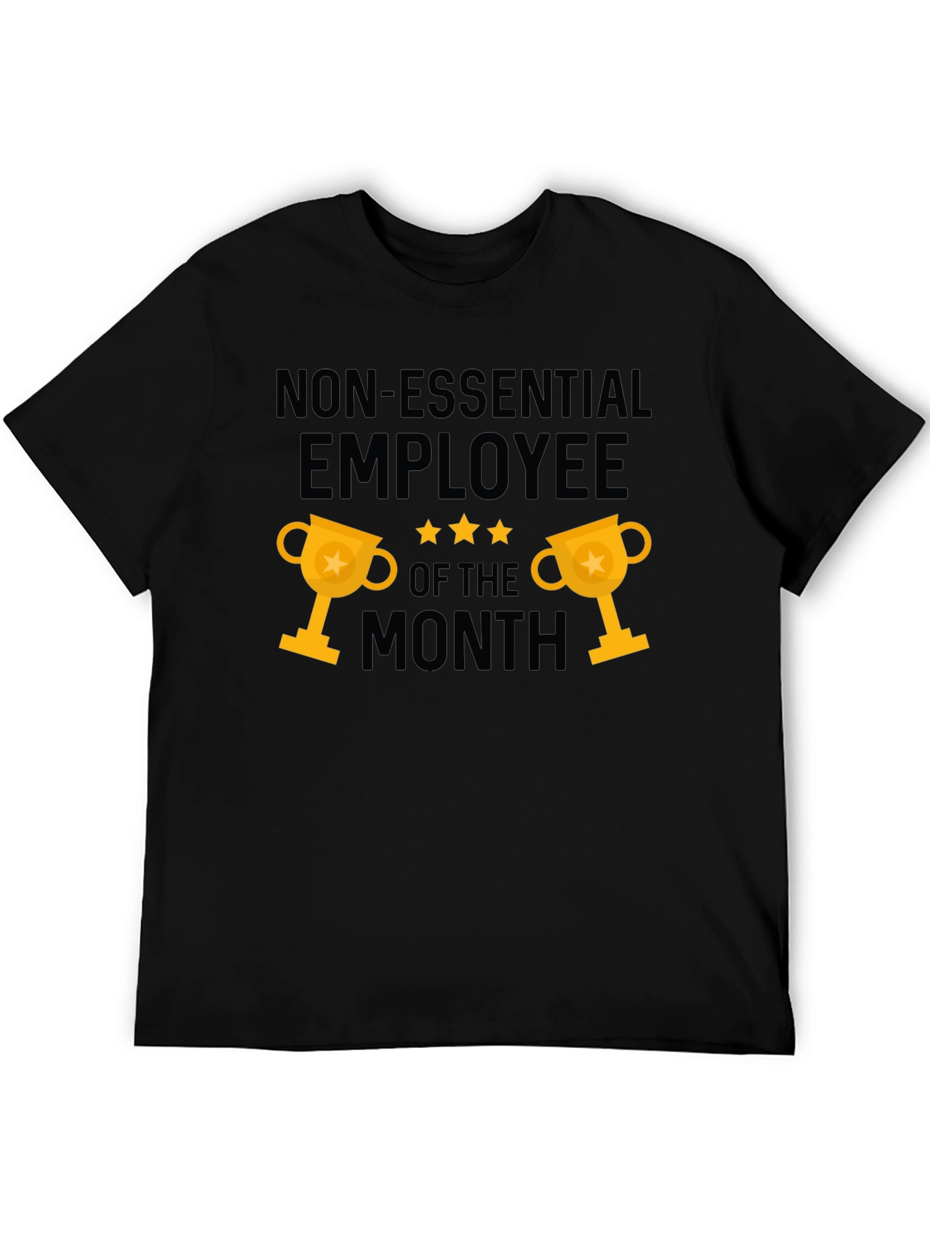 Black Non-Essential Employee of the Month Graphic Tee view 5