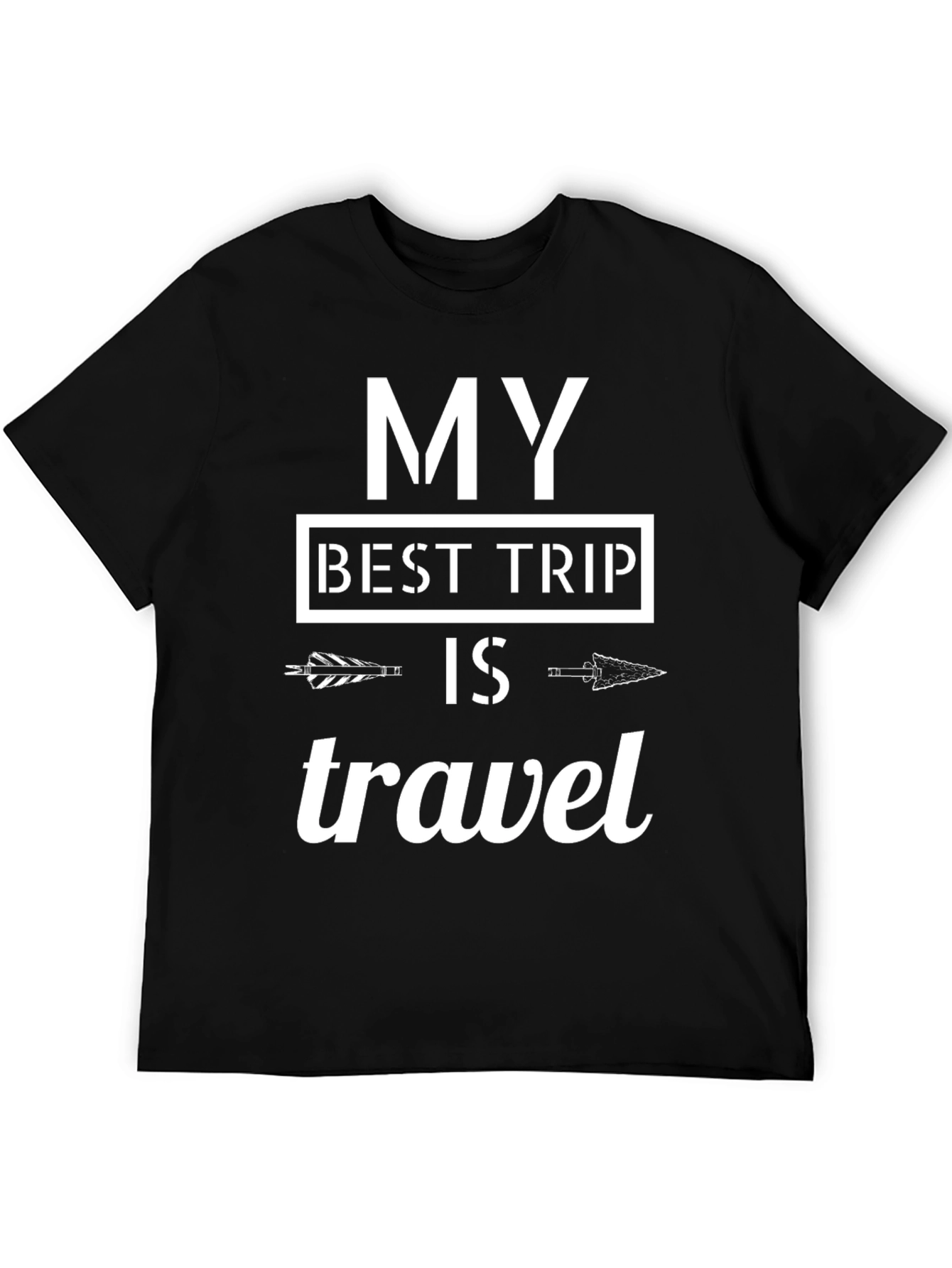 Black My Best Trip is Travel T-Shirt - Adventure Tee view 5