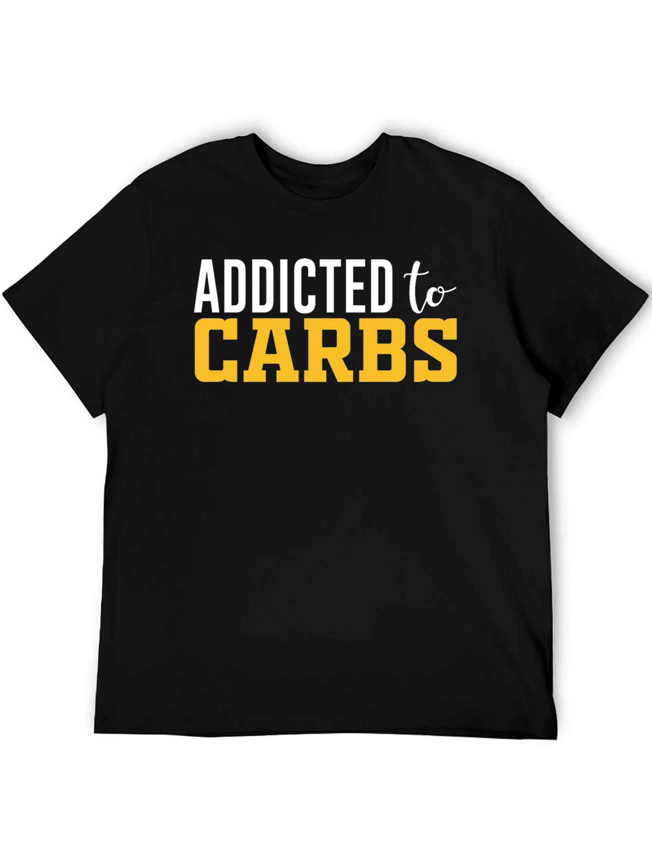 Black Addicted to Carbs Graphic T-Shirt view 5