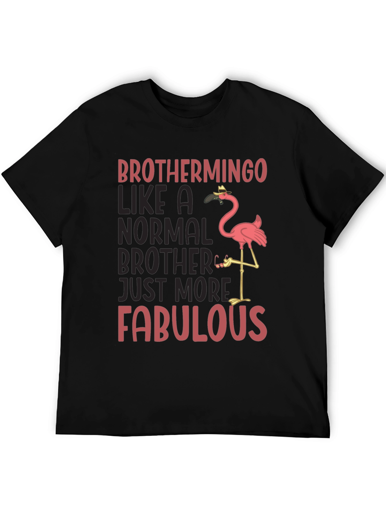 Black Brothermingo Fabulous Flamingo T-Shirt view 5