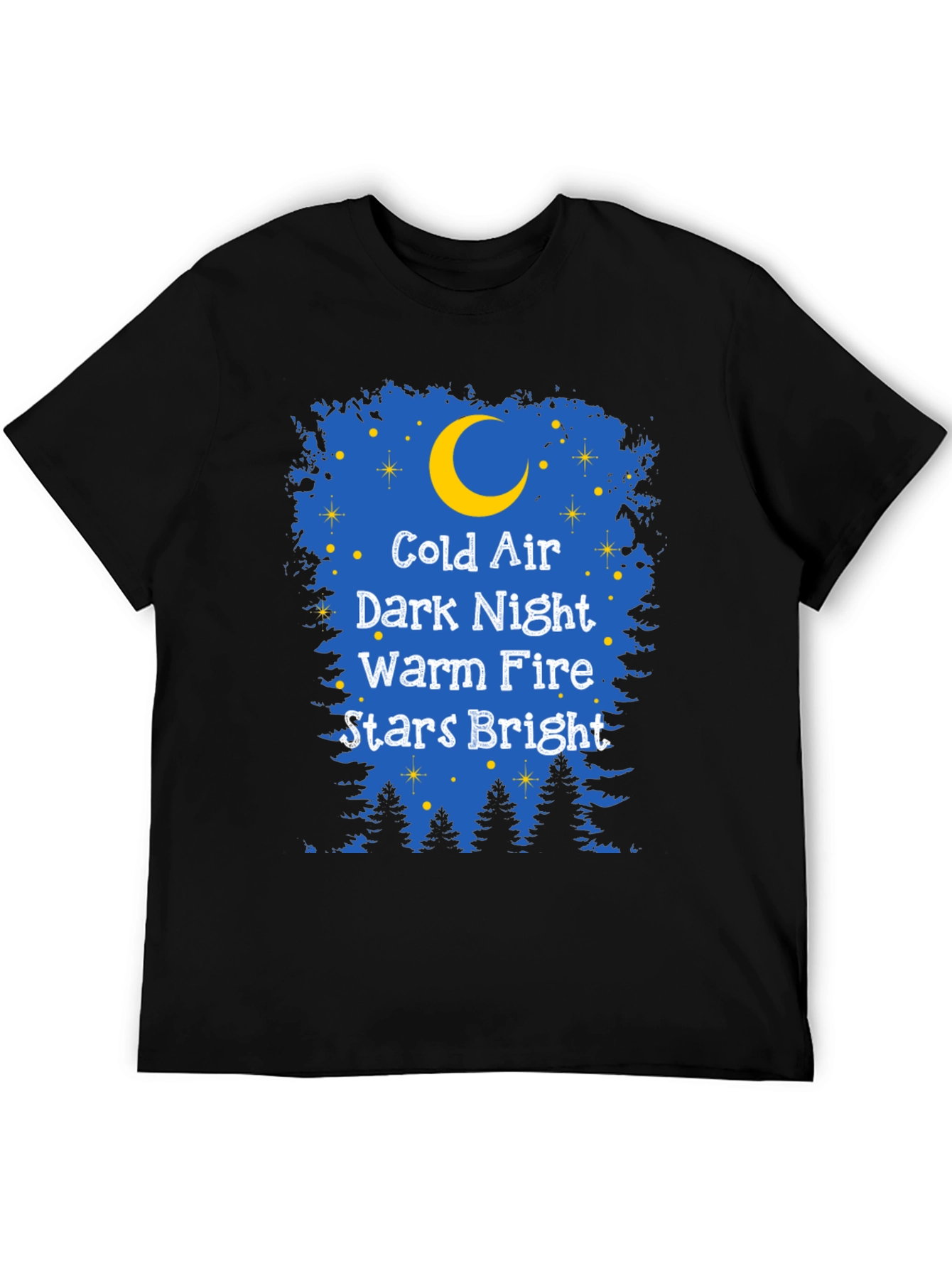 Black Cold Air Dark Night Graphic Tee view 5