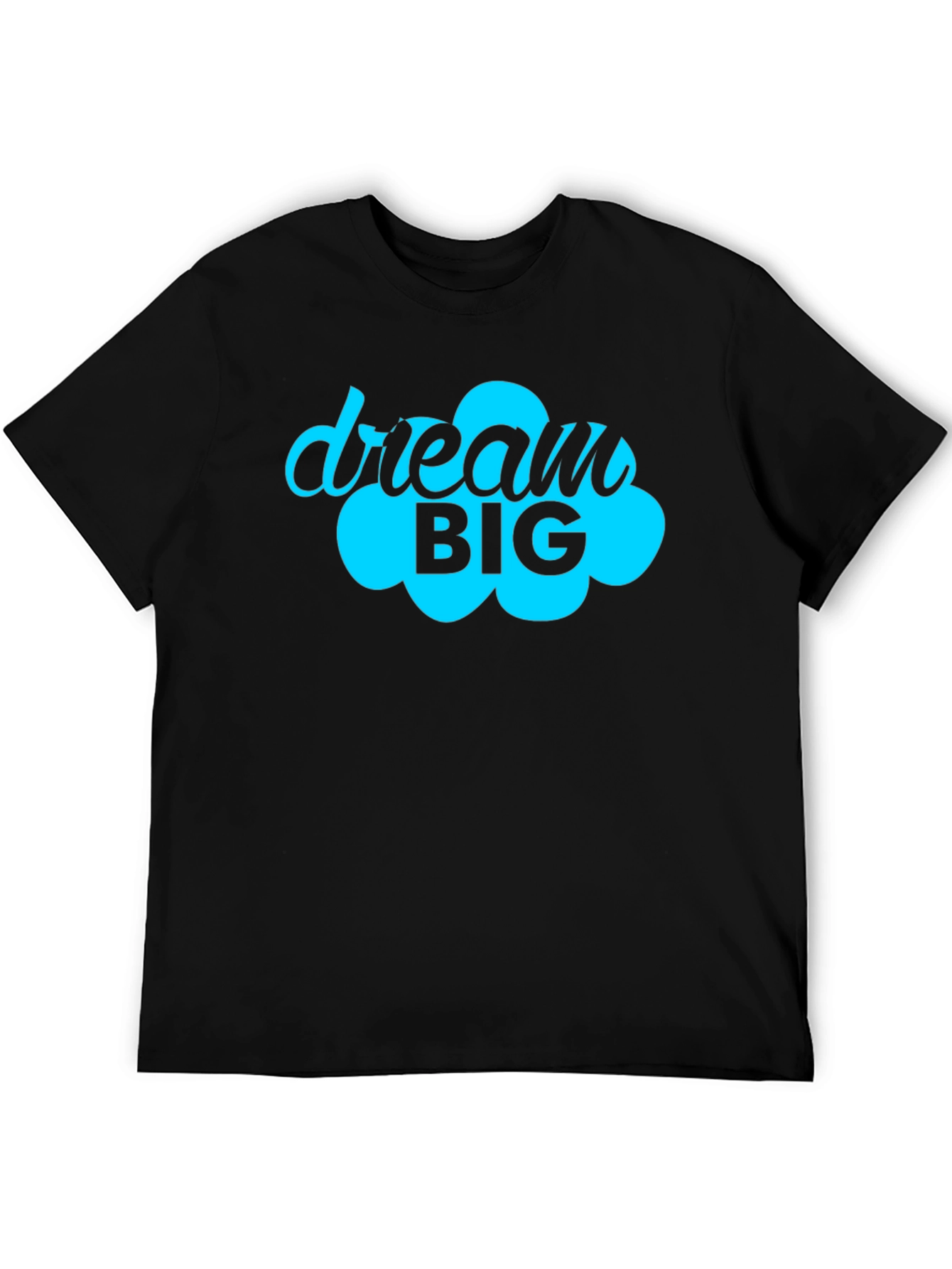 Black Dream Big Graphic Tee - Motivational Black T-Shirt view 5