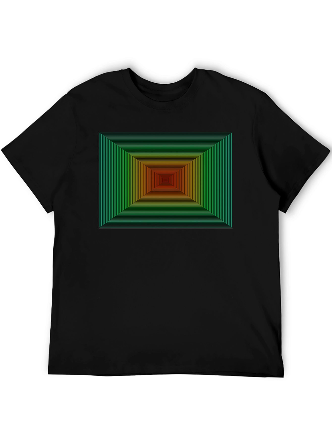 Black Geometric Gradient T-Shirt view 5