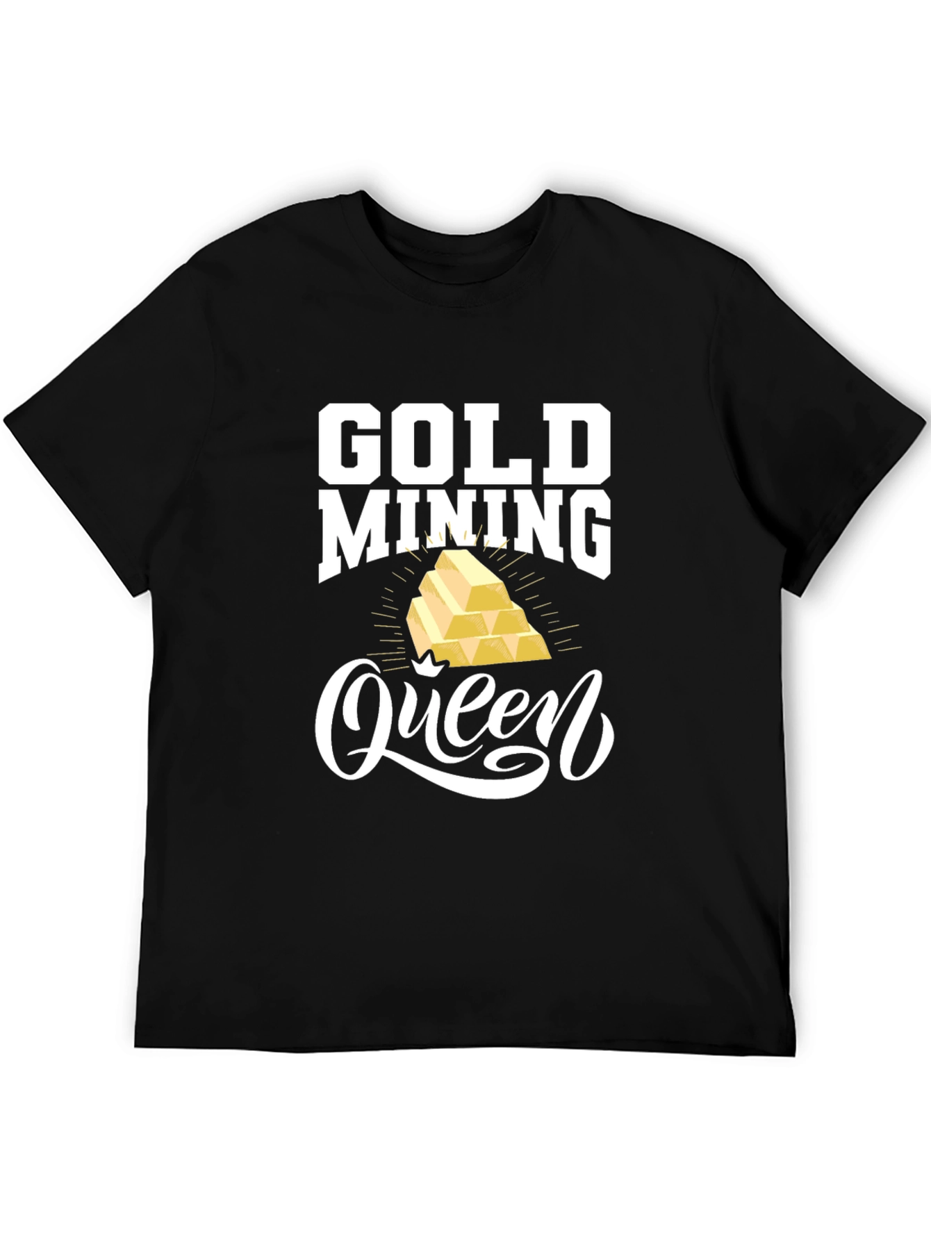 Black Gold Mining Queen Black Graphic Tee view 5
