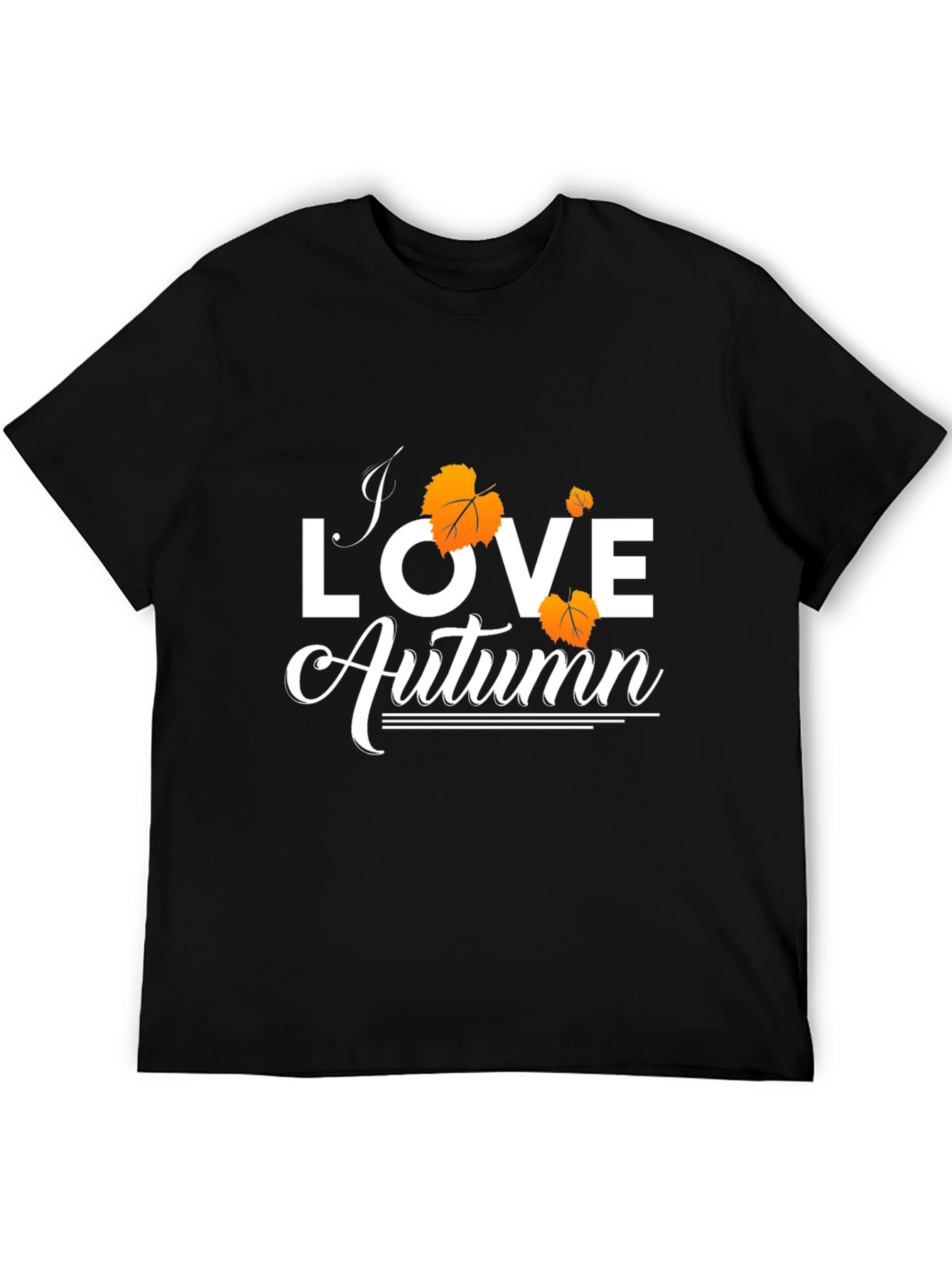 Black I Love Autumn Black Graphic Tee view 5