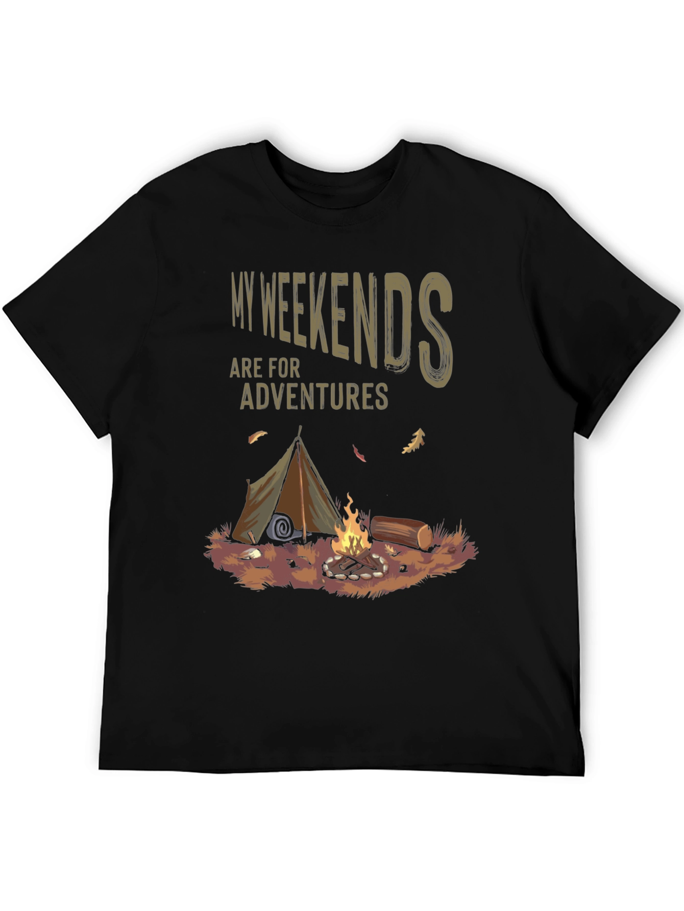 Black Weekend Adventure Camping Graphic Tee view 5