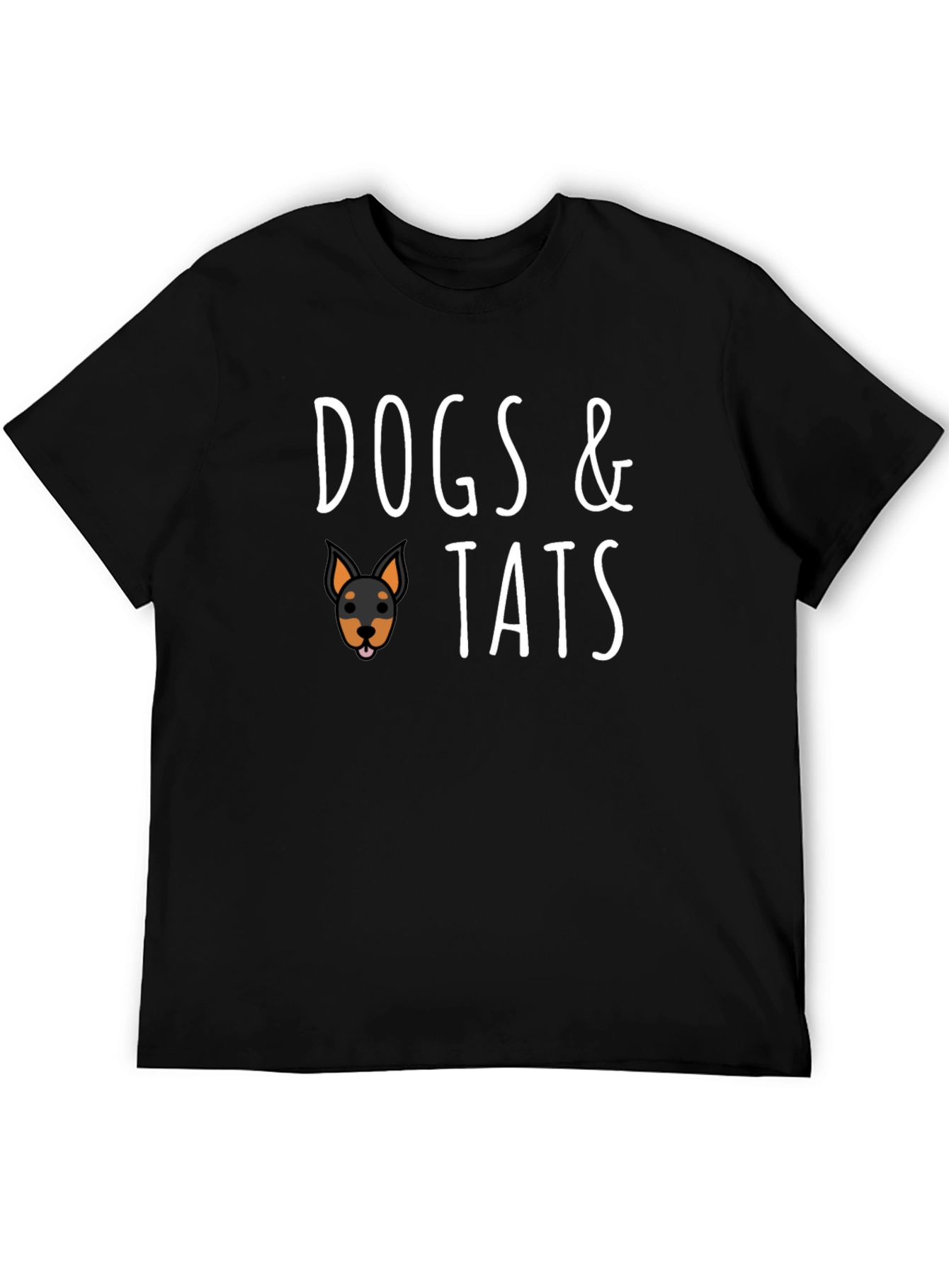 Black Dogs & Tats Black Graphic T-Shirt view 5