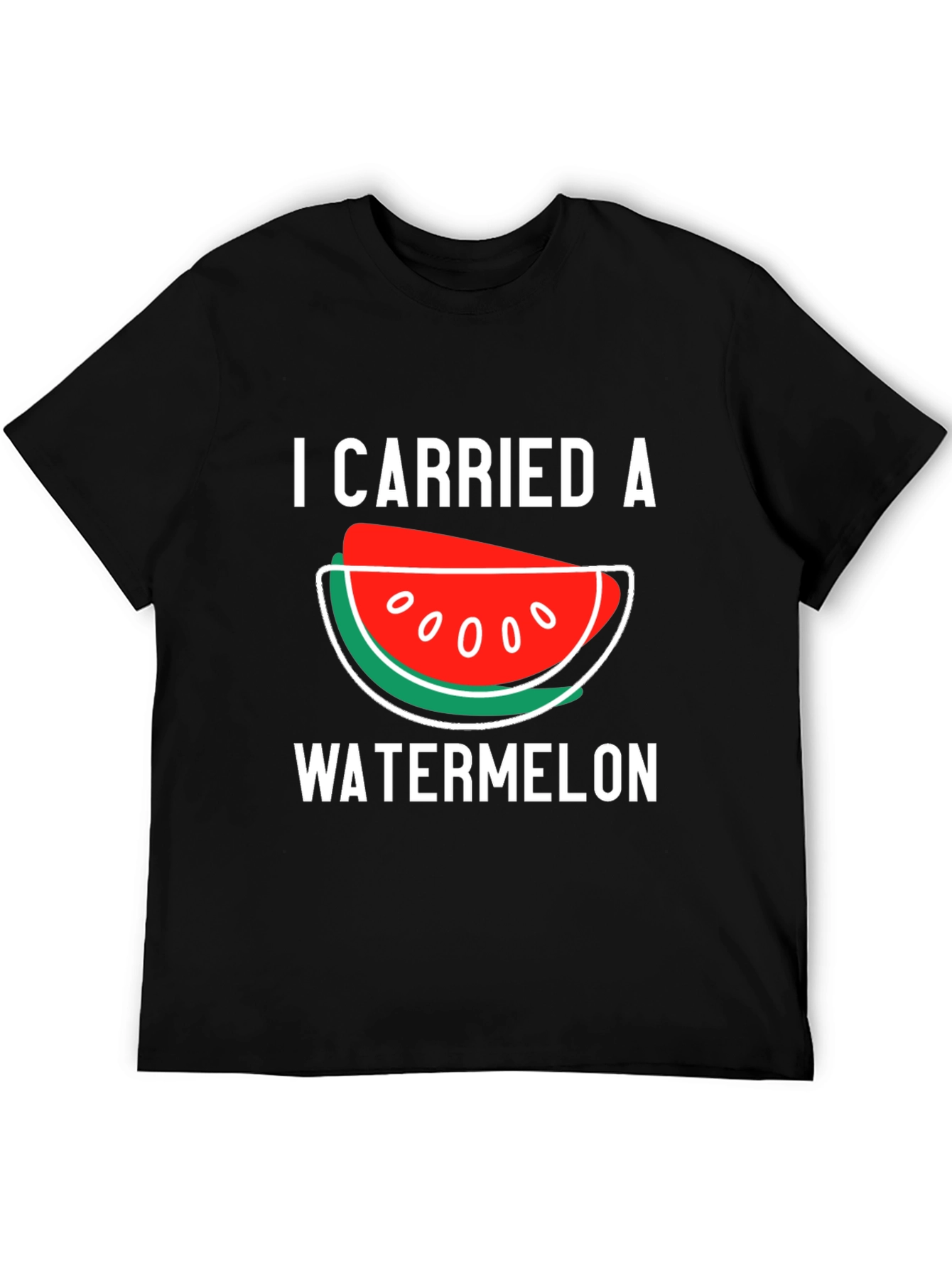 Black I Carried a Watermelon T-Shirt view 5