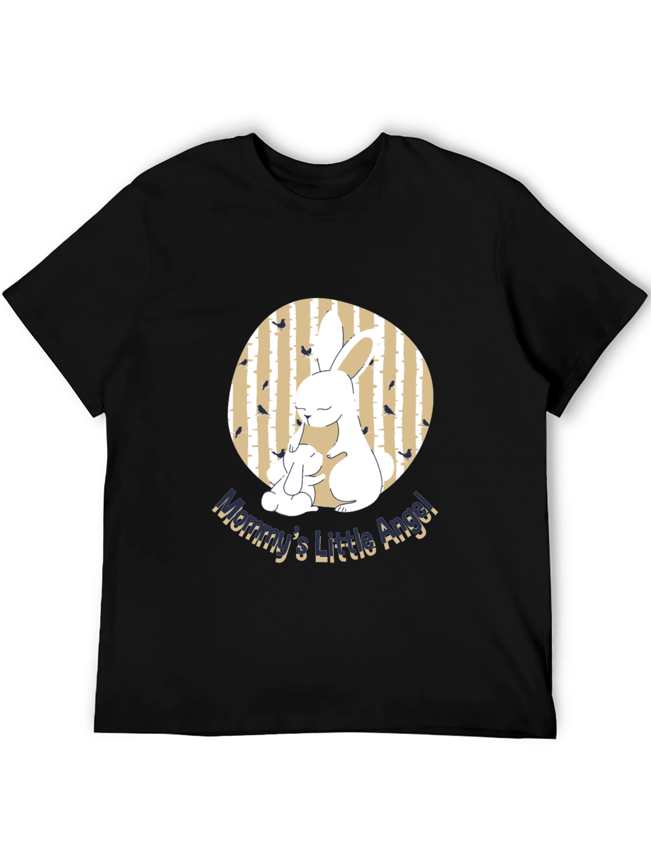 Black Mommy & Baby Bunny Graphic Tee - Adorable Family Shirt view 5
