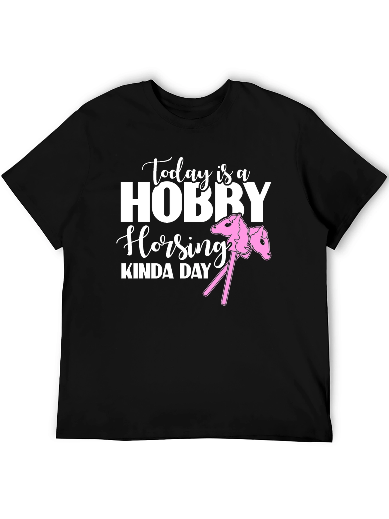 Black Hobby Horsing Kinda Day Graphic Tee view 5