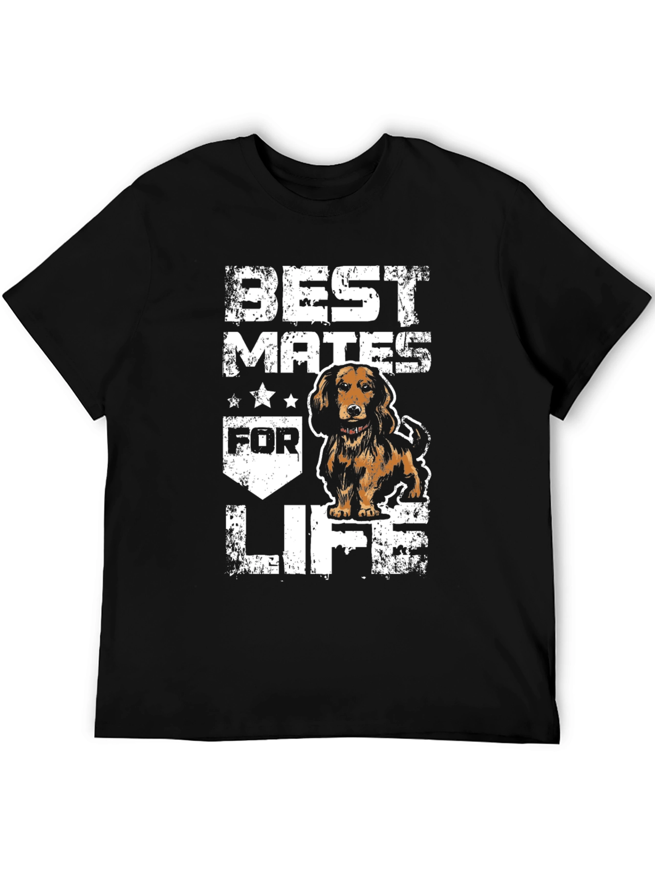 Black Best Mates For Life Dog T-Shirt view 5