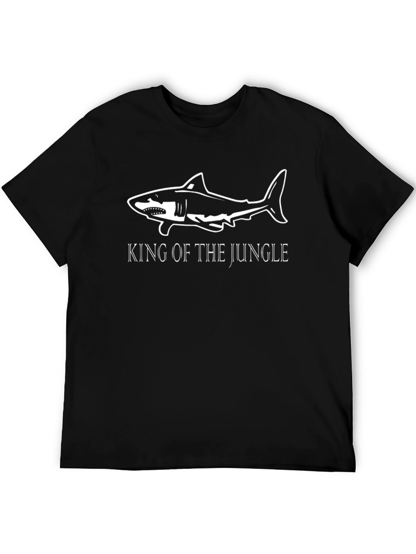 Black King of the Jungle Shark Graphic T-Shirt view 5