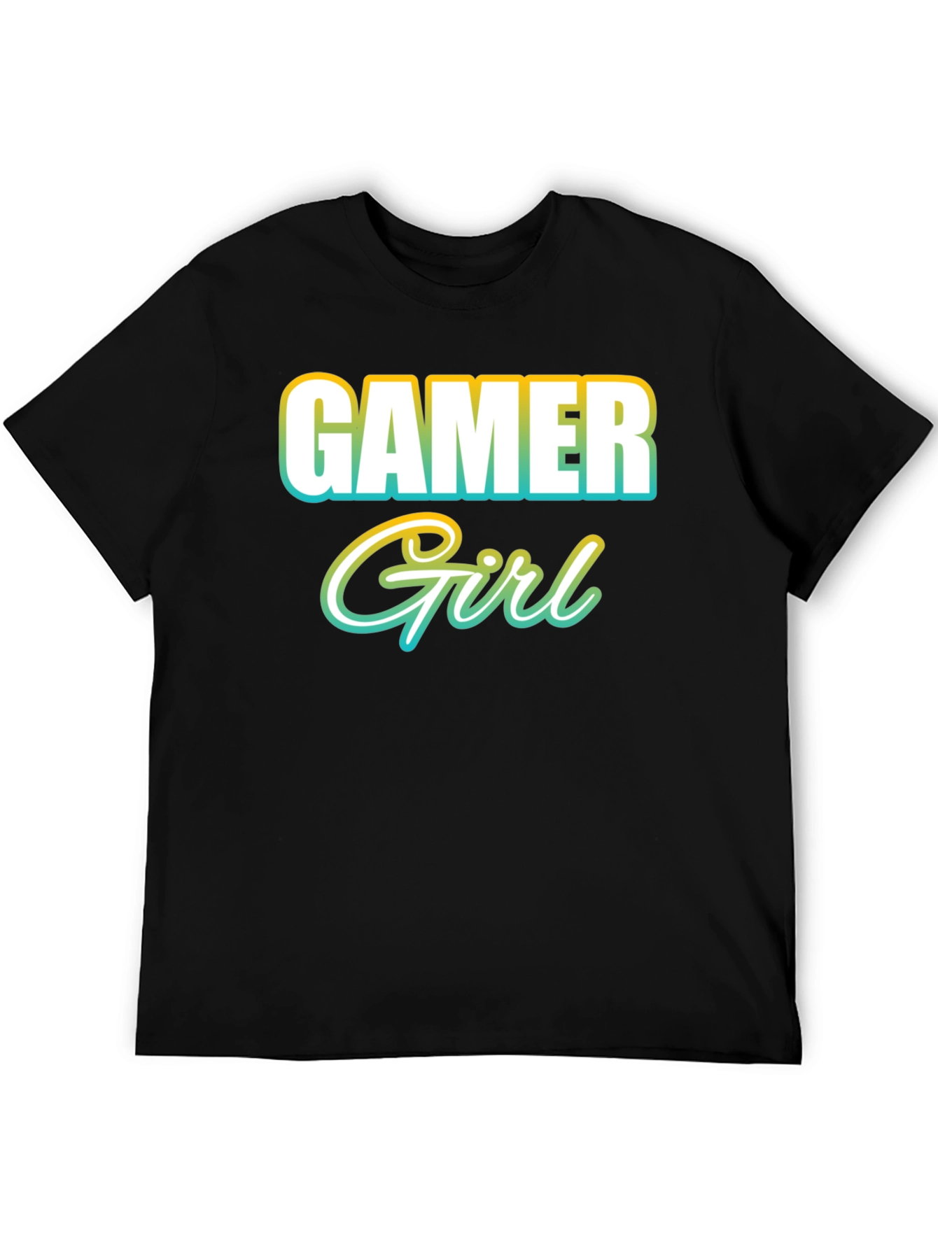Black Gamer Girl T-Shirt - Black view 5