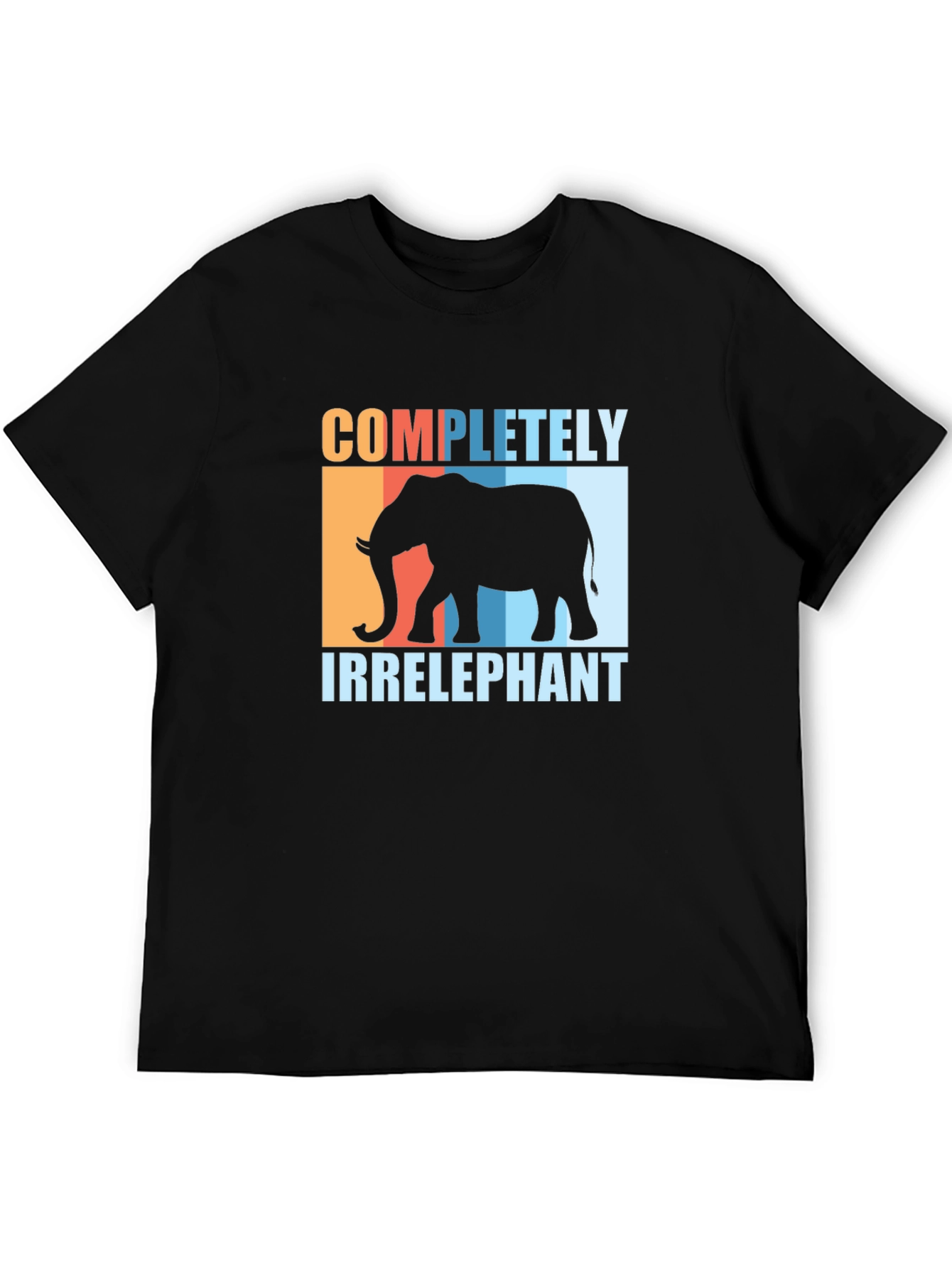 Black Irrelephant T-Shirt - Funny Elephant Graphic Tee view 5