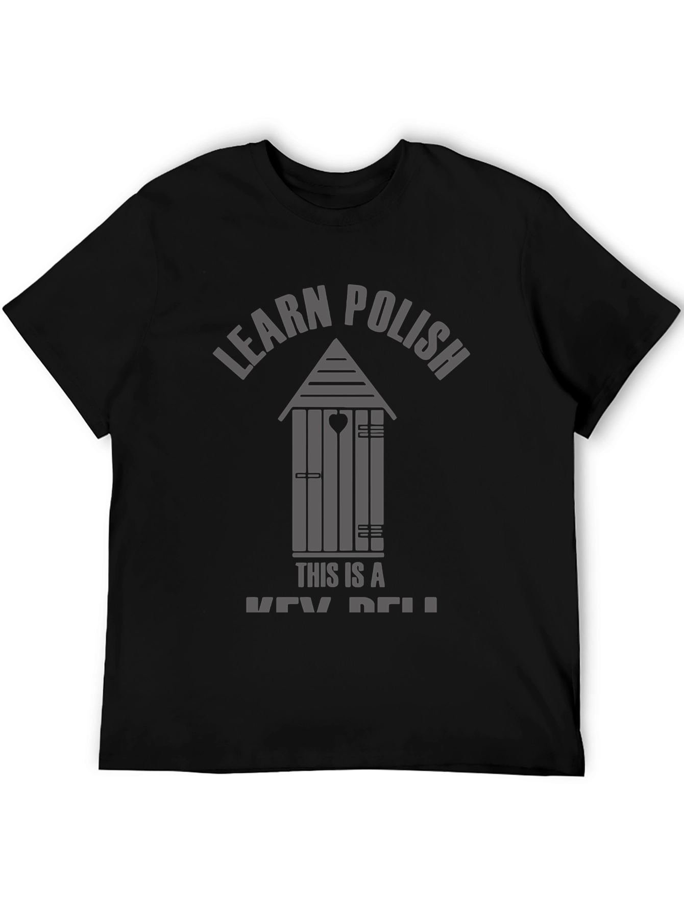 Black Learn Polish Key Bell Graphic Tee view 5