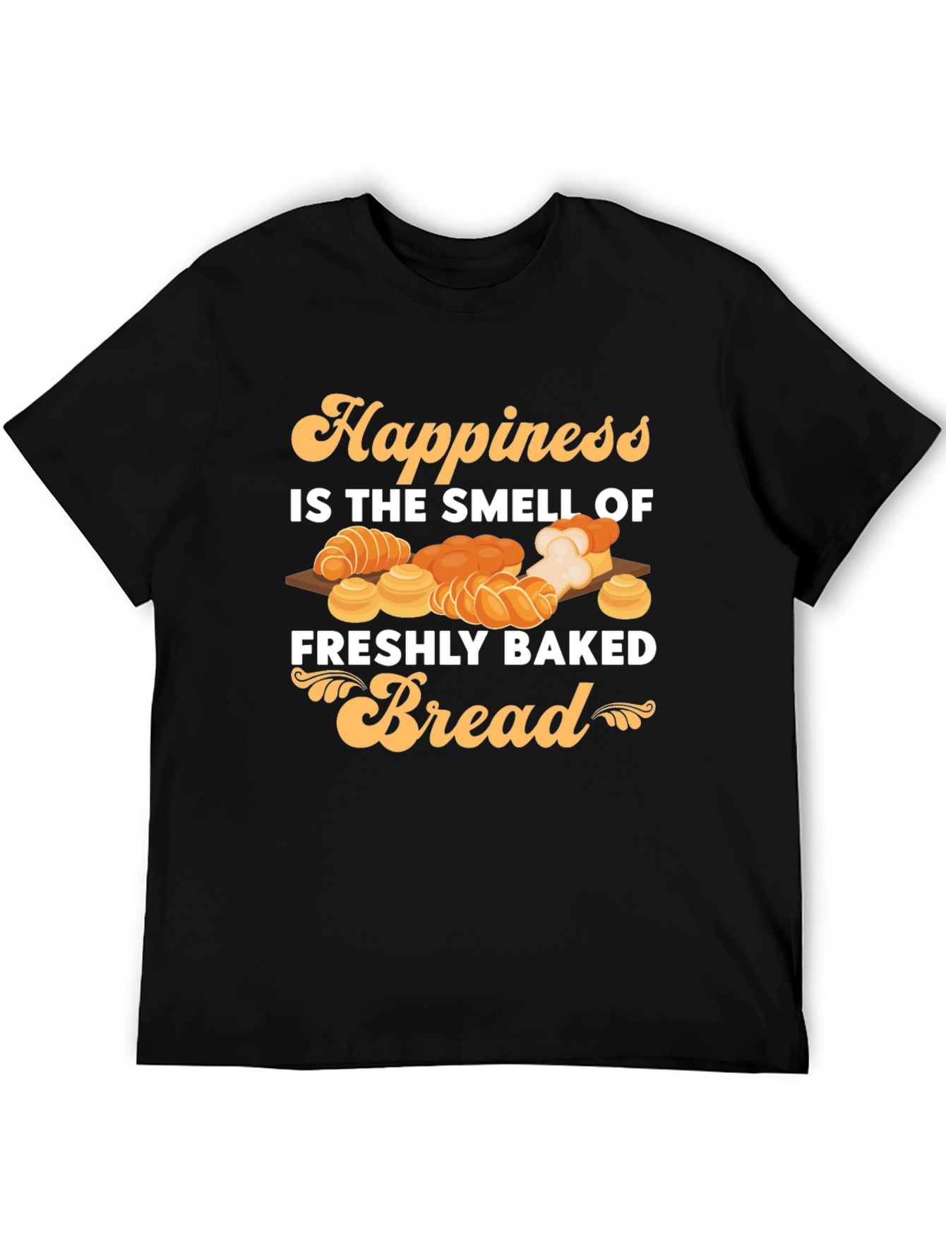 Black Happiness Freshly Baked Bread T-Shirt view 5