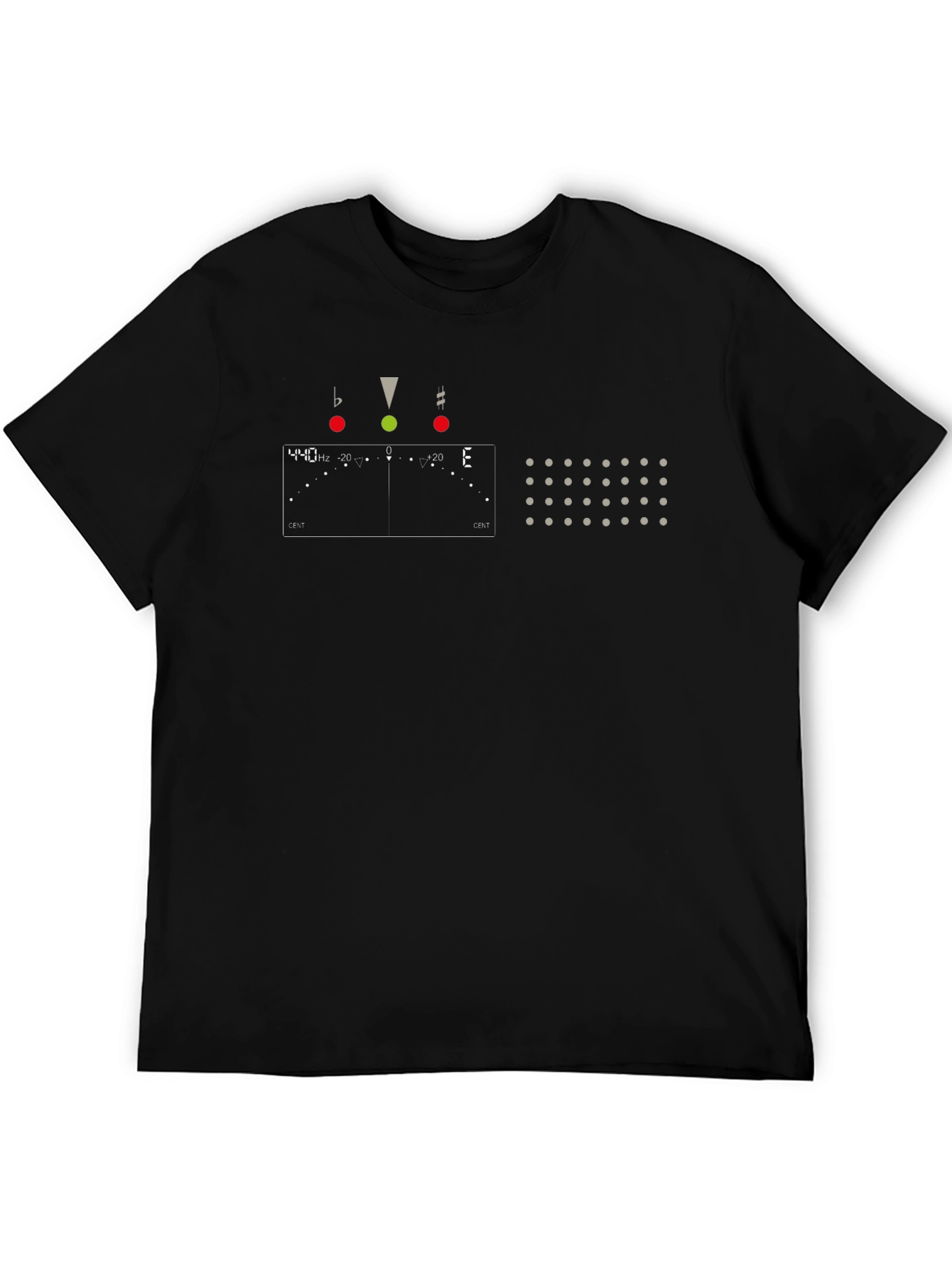 Black Musician's Tuner Graphic T-Shirt - Black view 5