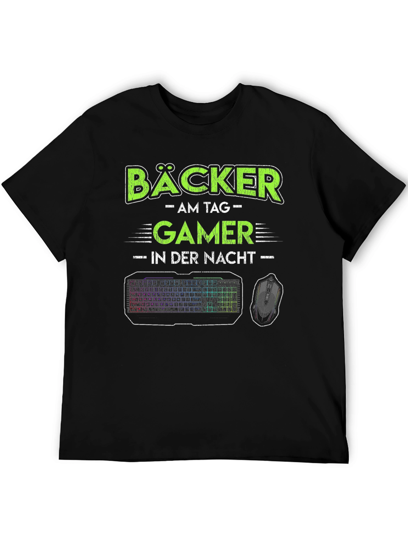 Black Bäcker Gamer T-Shirt - Baker by Day, Gamer by Night! view 5