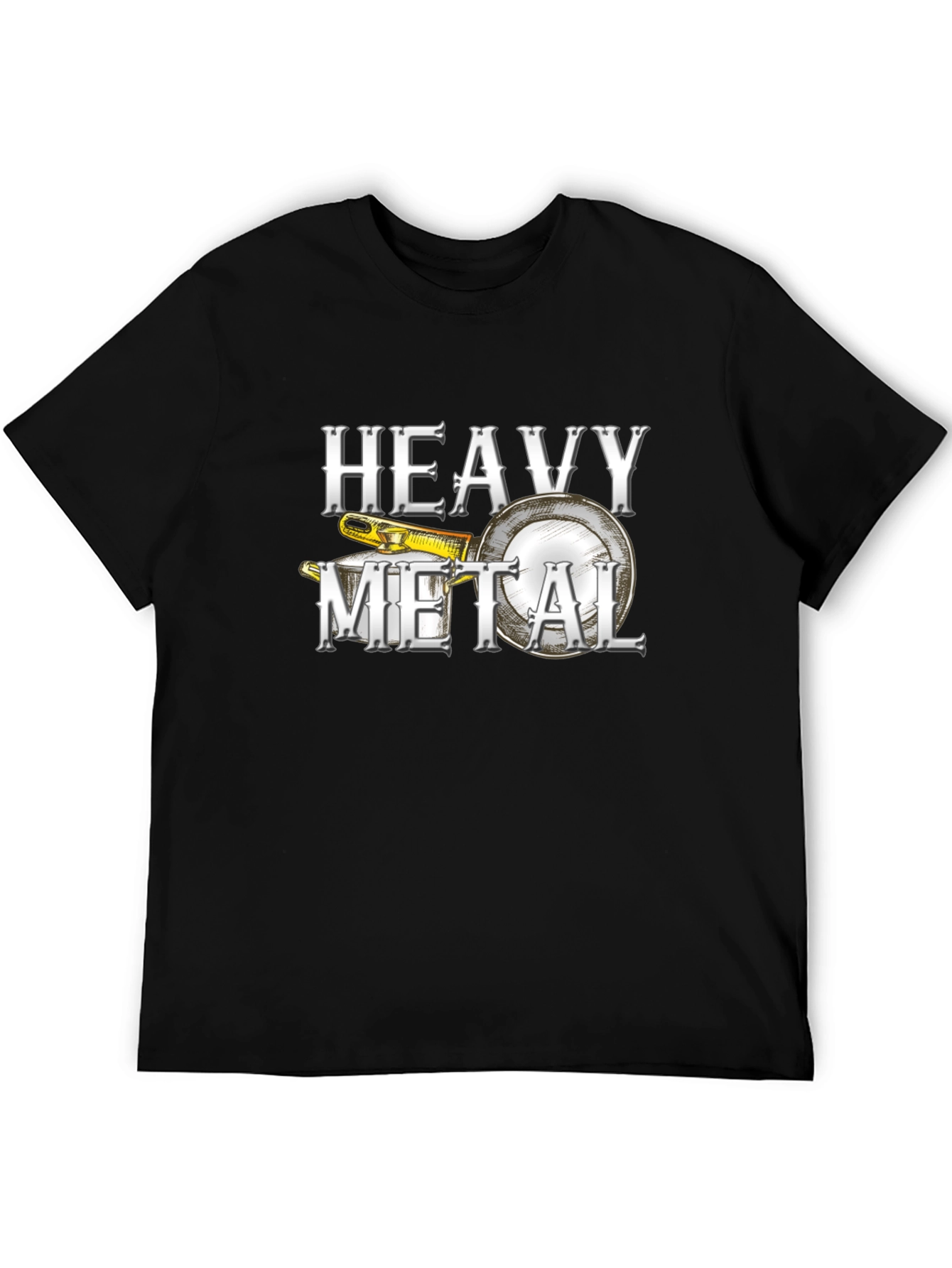 Black Heavy Metal Banjo Graphic T-Shirt - Musician Tee view 5