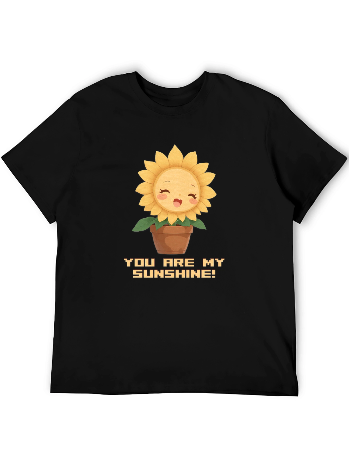 Black Cute Sunflower You Are My Sunshine Graphic T-Shirt view 5