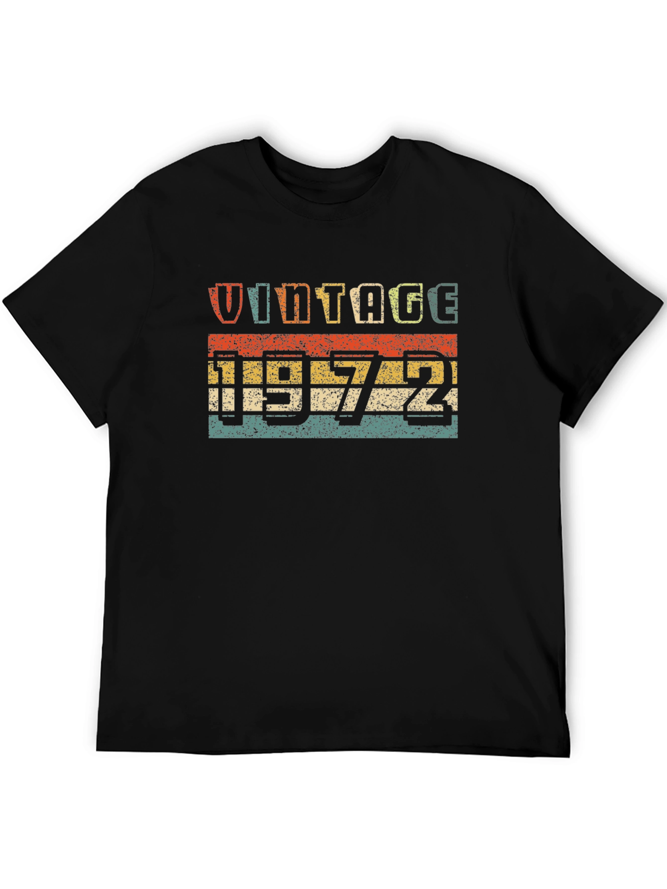 Black Vintage 1972 T-Shirt - Retro Birthday Gift view 5