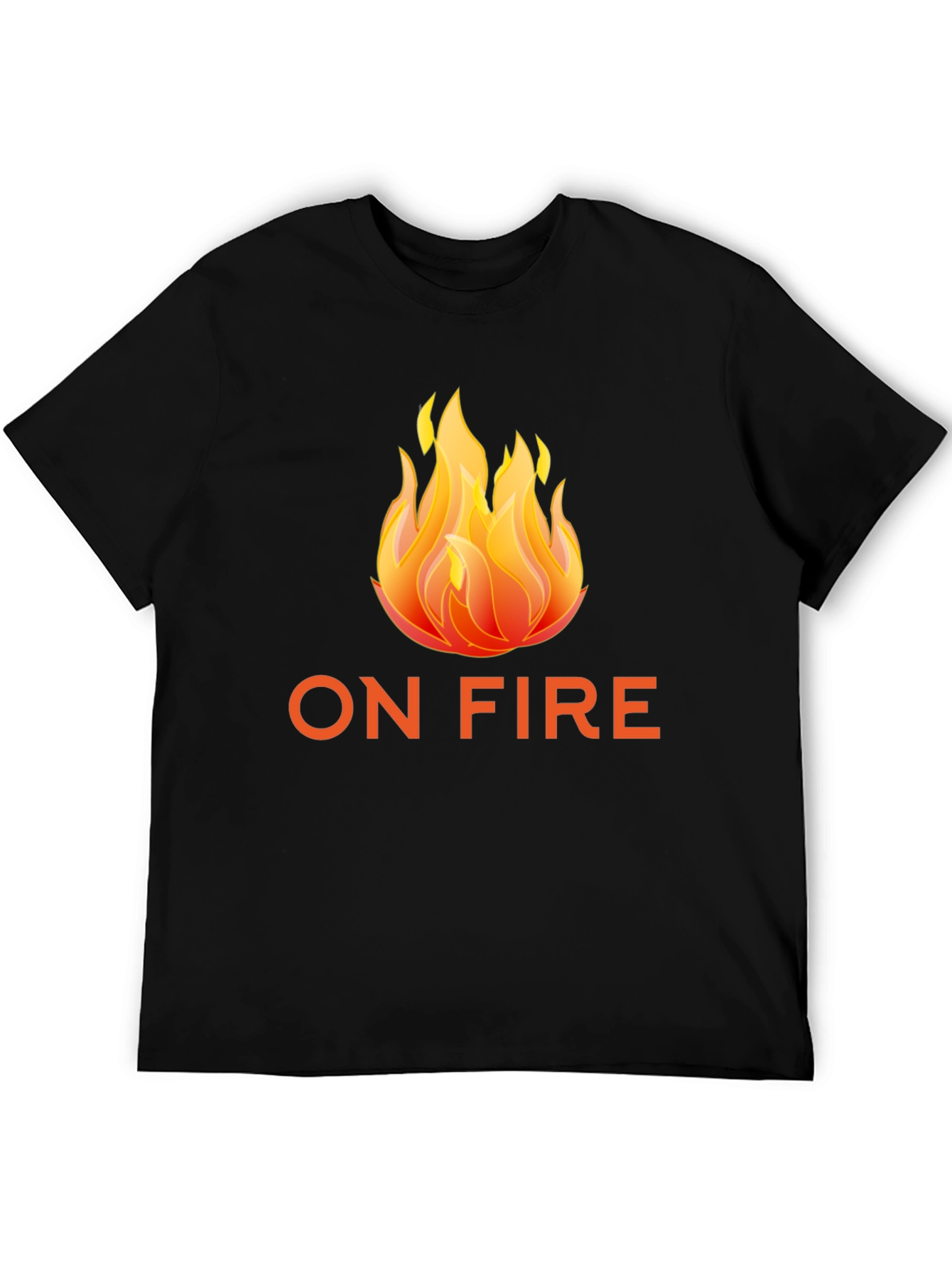 Black On Fire Graphic Tee - Black Short Sleeve T-Shirt view 5
