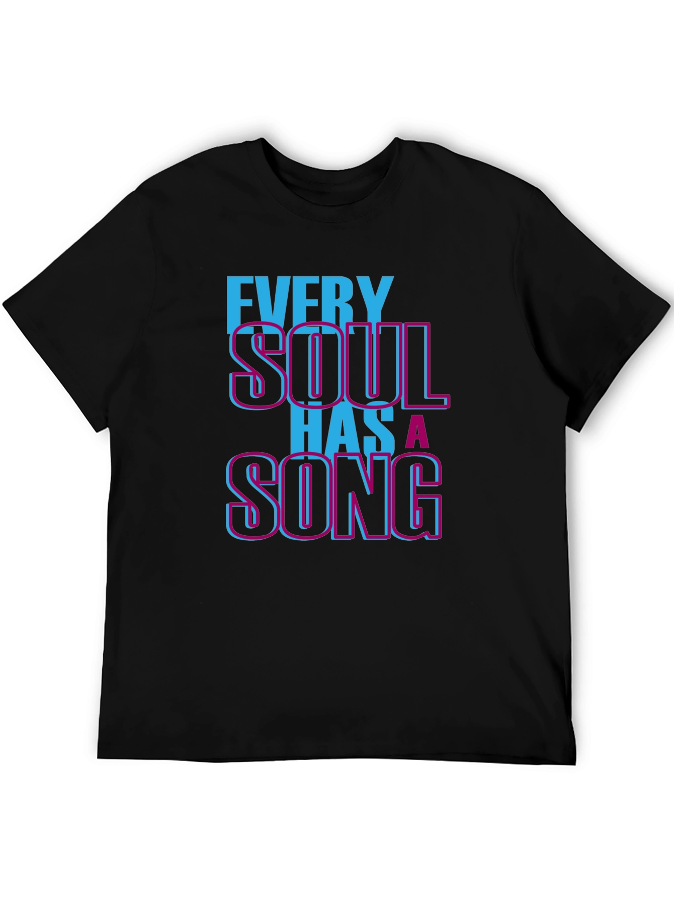 Black Every Soul Has a Song Graphic T-Shirt view 5