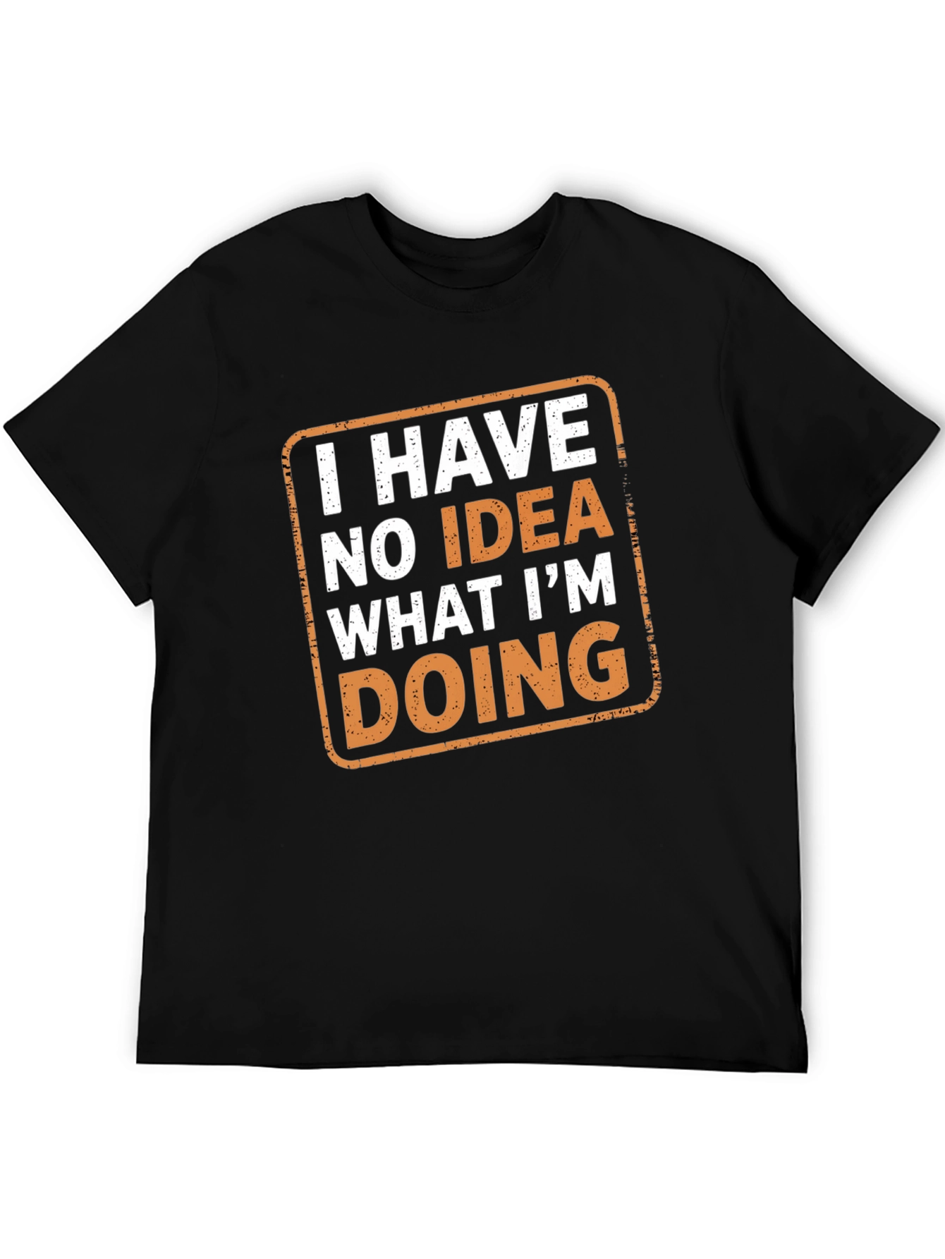 Black Funny "No Idea" Graphic T-Shirt view 5