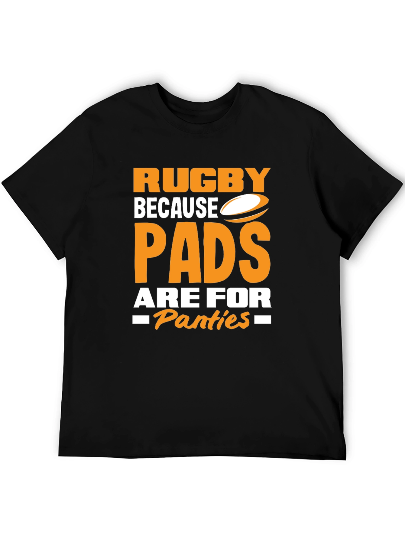 Black Rugby Pads Panties Graphic Tee view 5