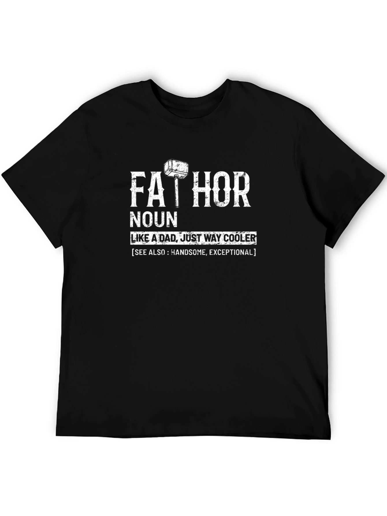 Black Fathor Like A Dad, Just Way Cooler - Men's T-Shirt view 5