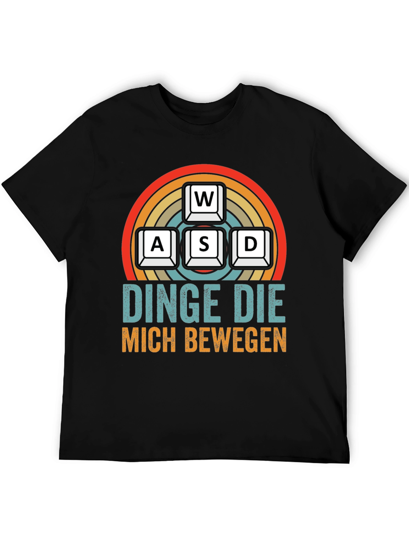 Black Gamer T-Shirt - WASD Keys - Dinge Die Mich Bewegen view 5