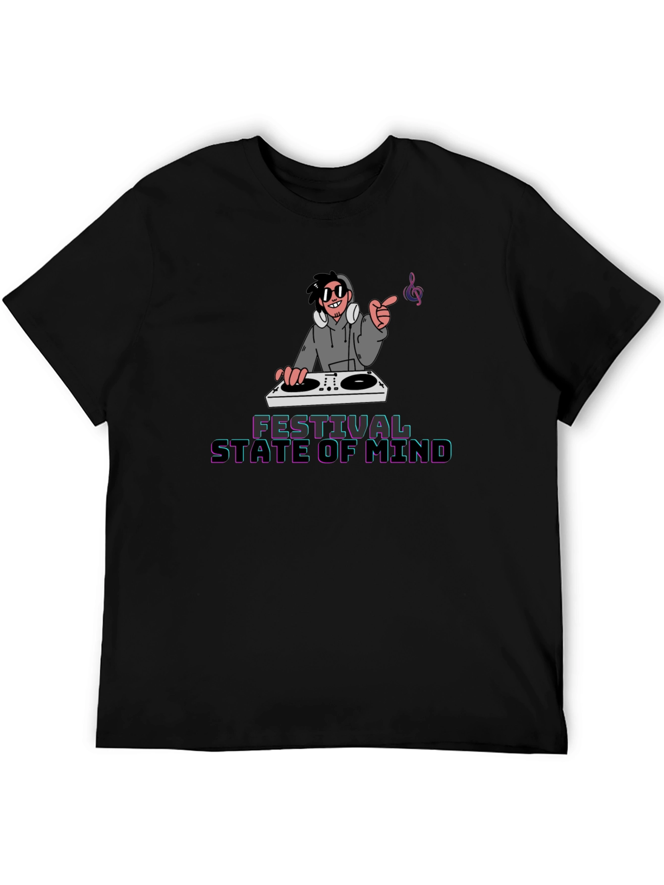Black Festival State of Mind Graphic T-Shirt view 5