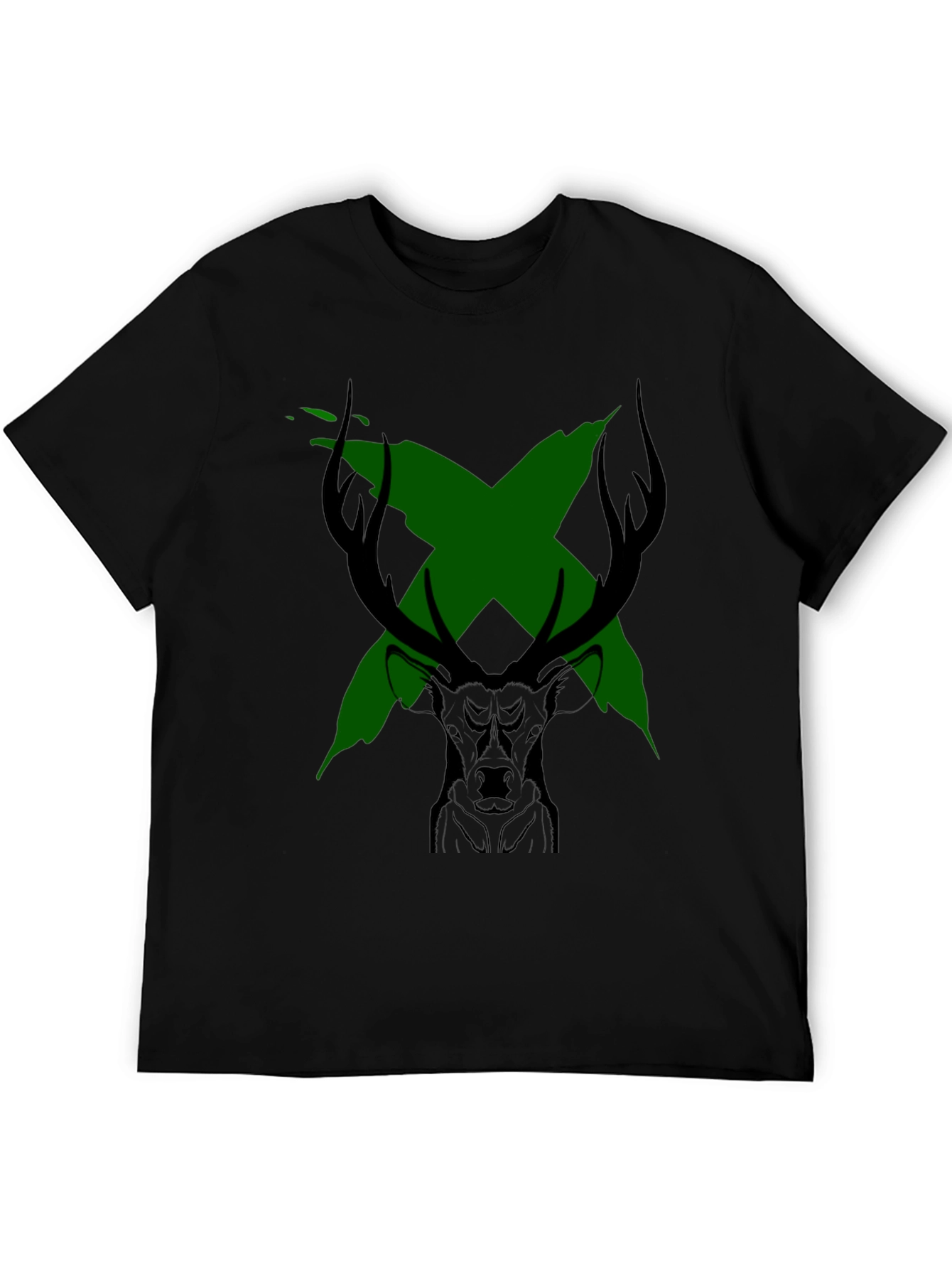 Black Deer X Graphic Black T-Shirt view 5