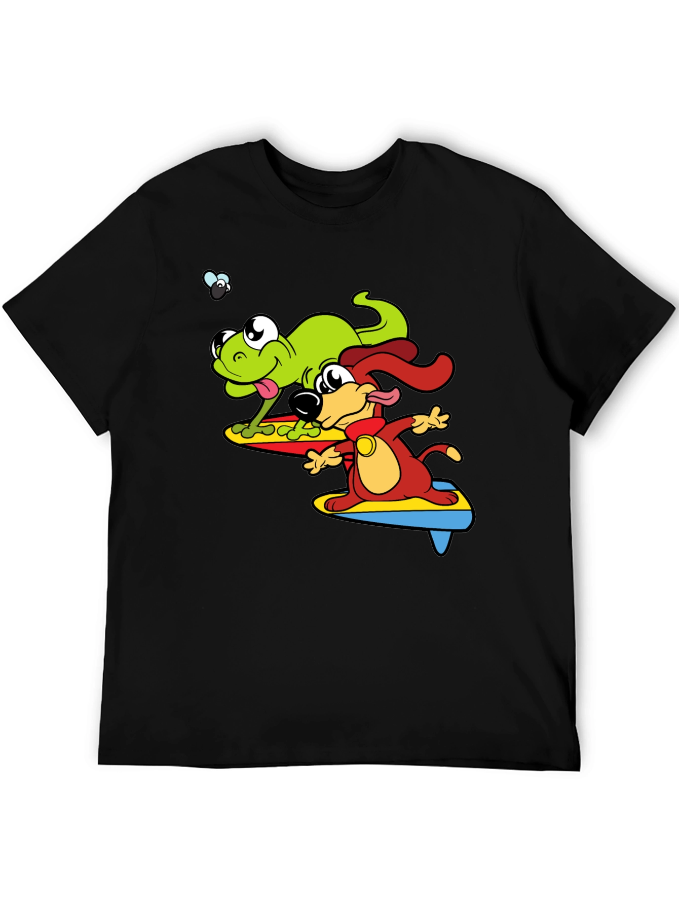 Black Surf's Up! Frog & Dog Graphic Tee view 5