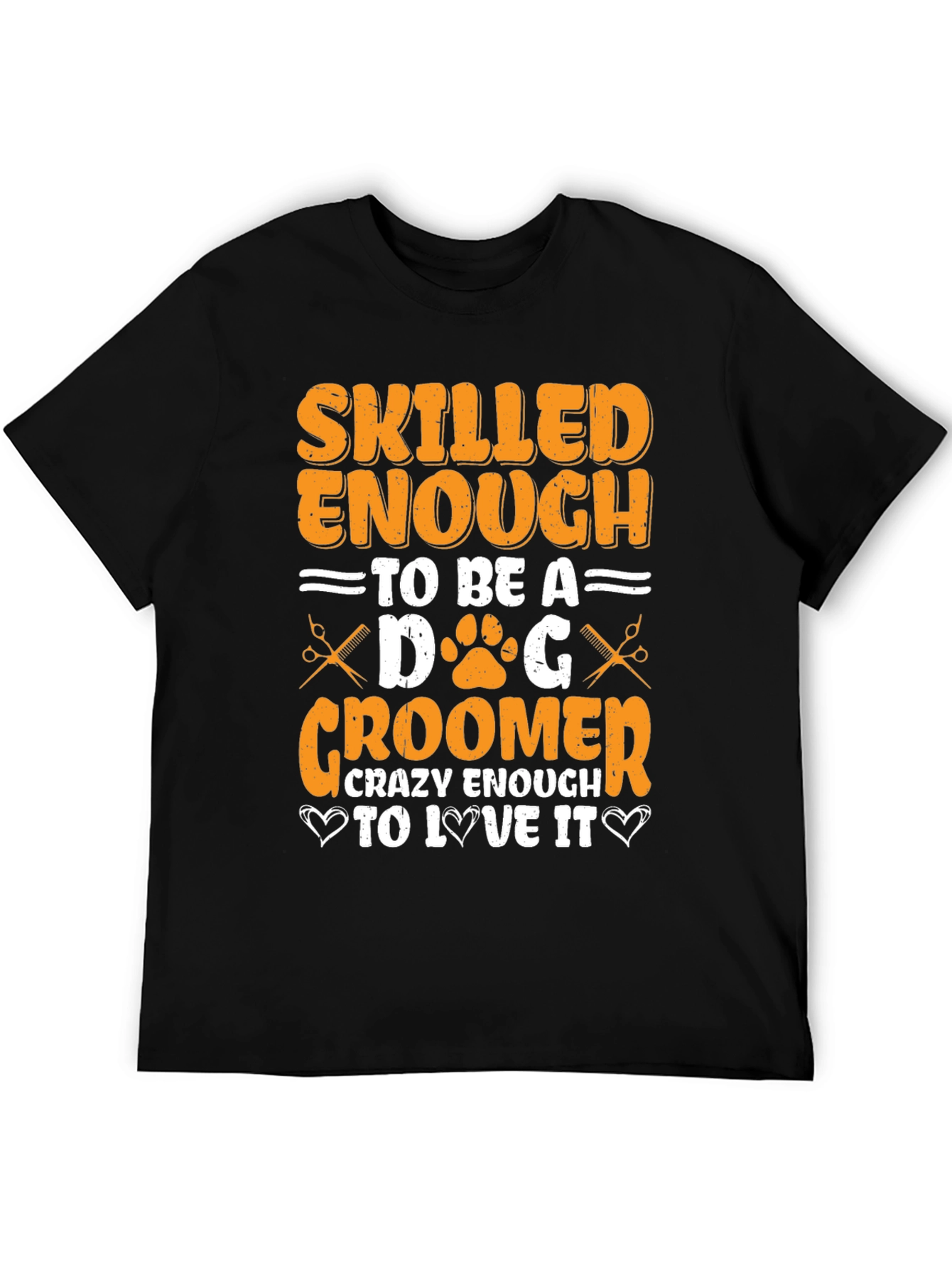 Black Skilled Dog Groomer T-Shirt - Unique Gift Idea view 5