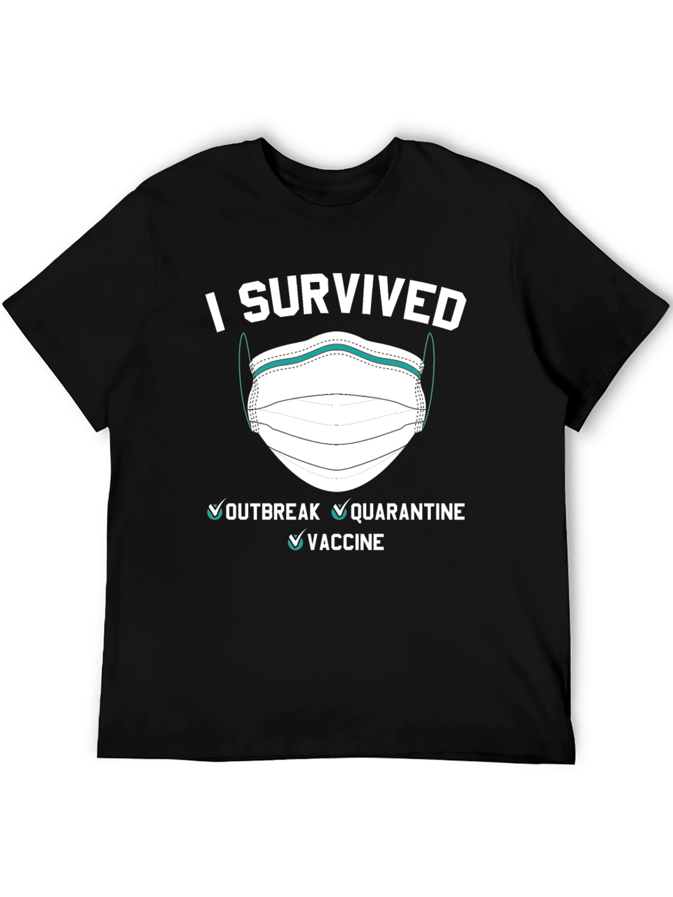 Black I Survived Pandemic T-Shirt view 5