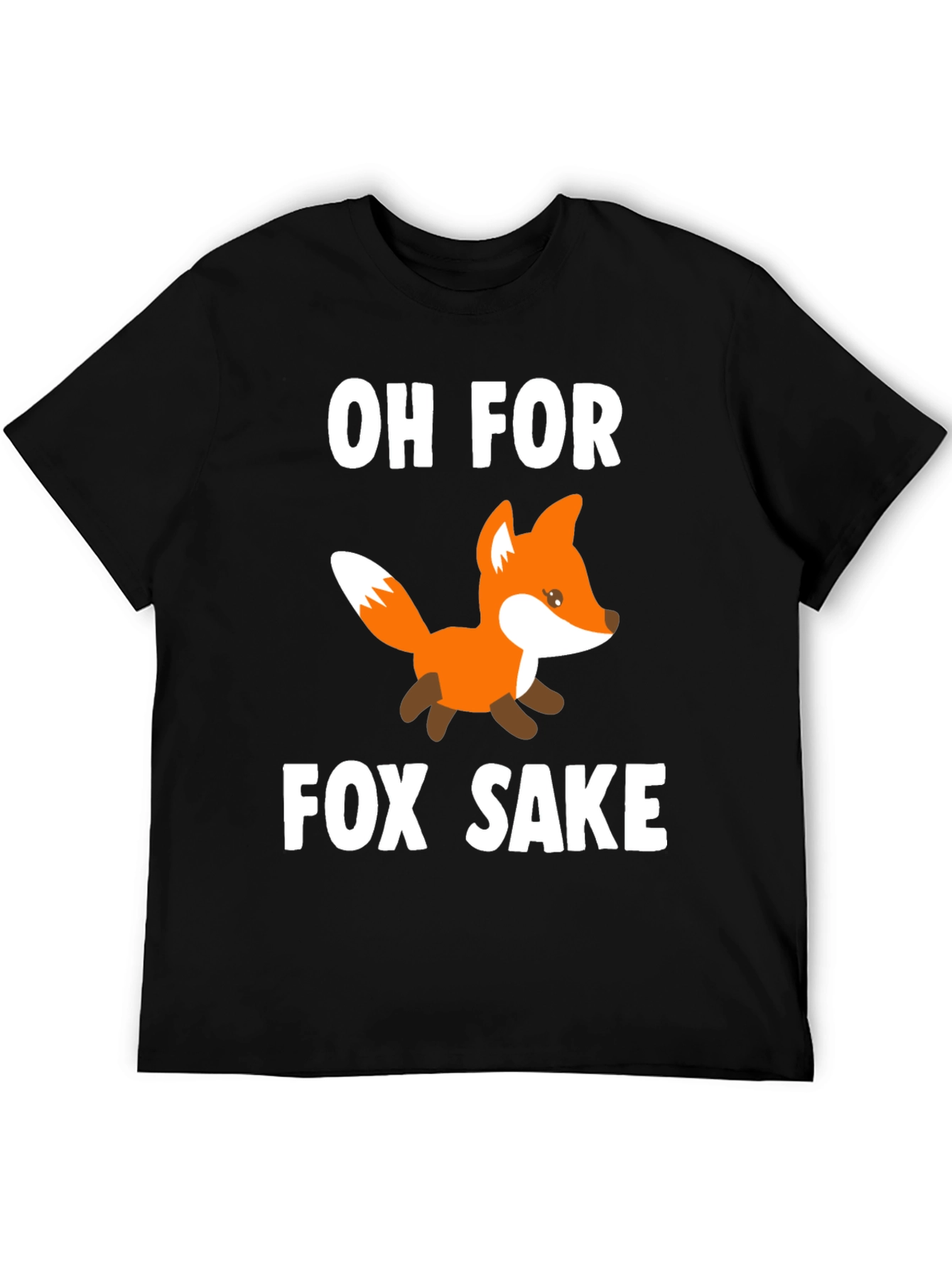 Black Oh For Fox Sake T-Shirt - Novelty Graphic Tee view 5