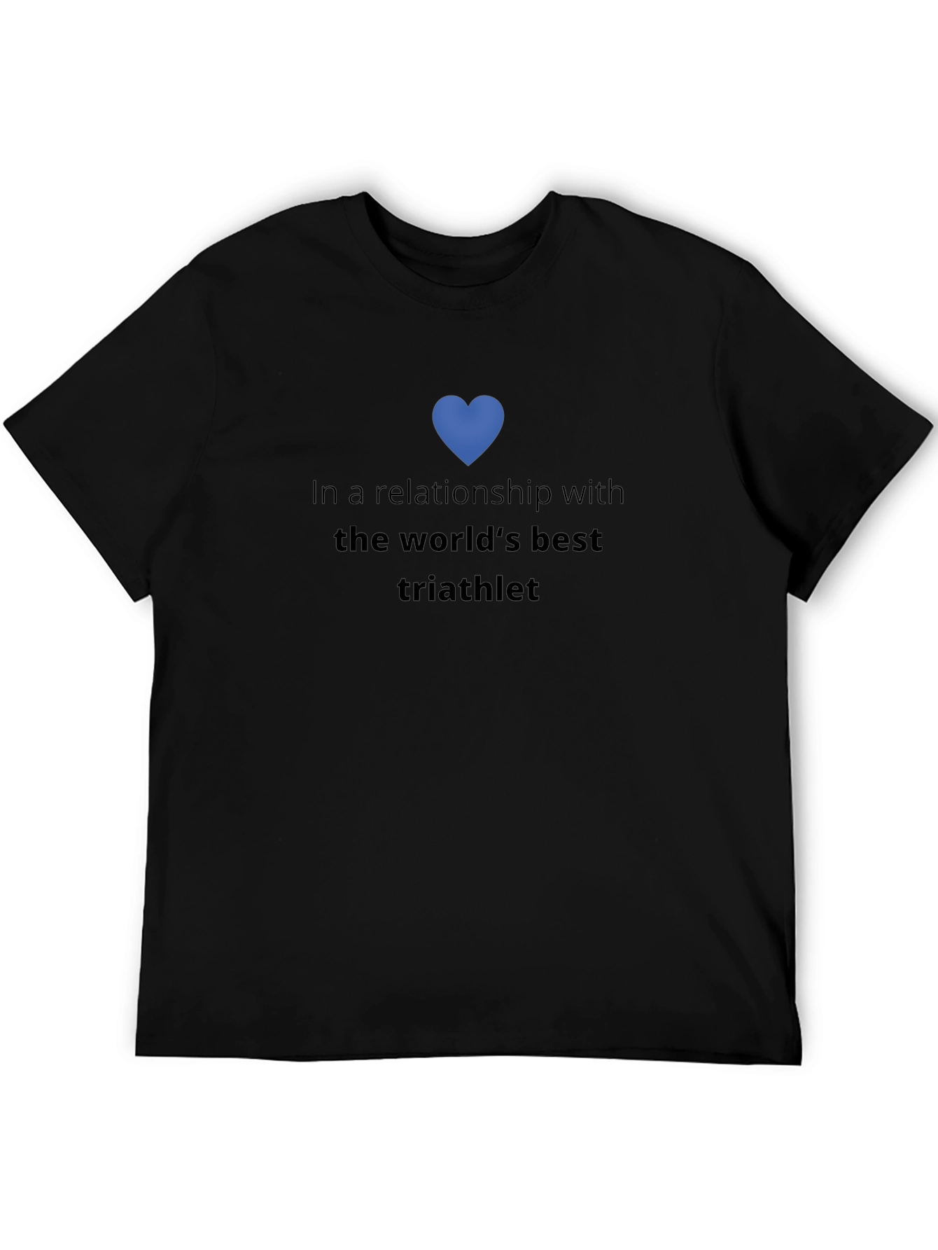 Black Triathlete Relationship T-Shirt view 5