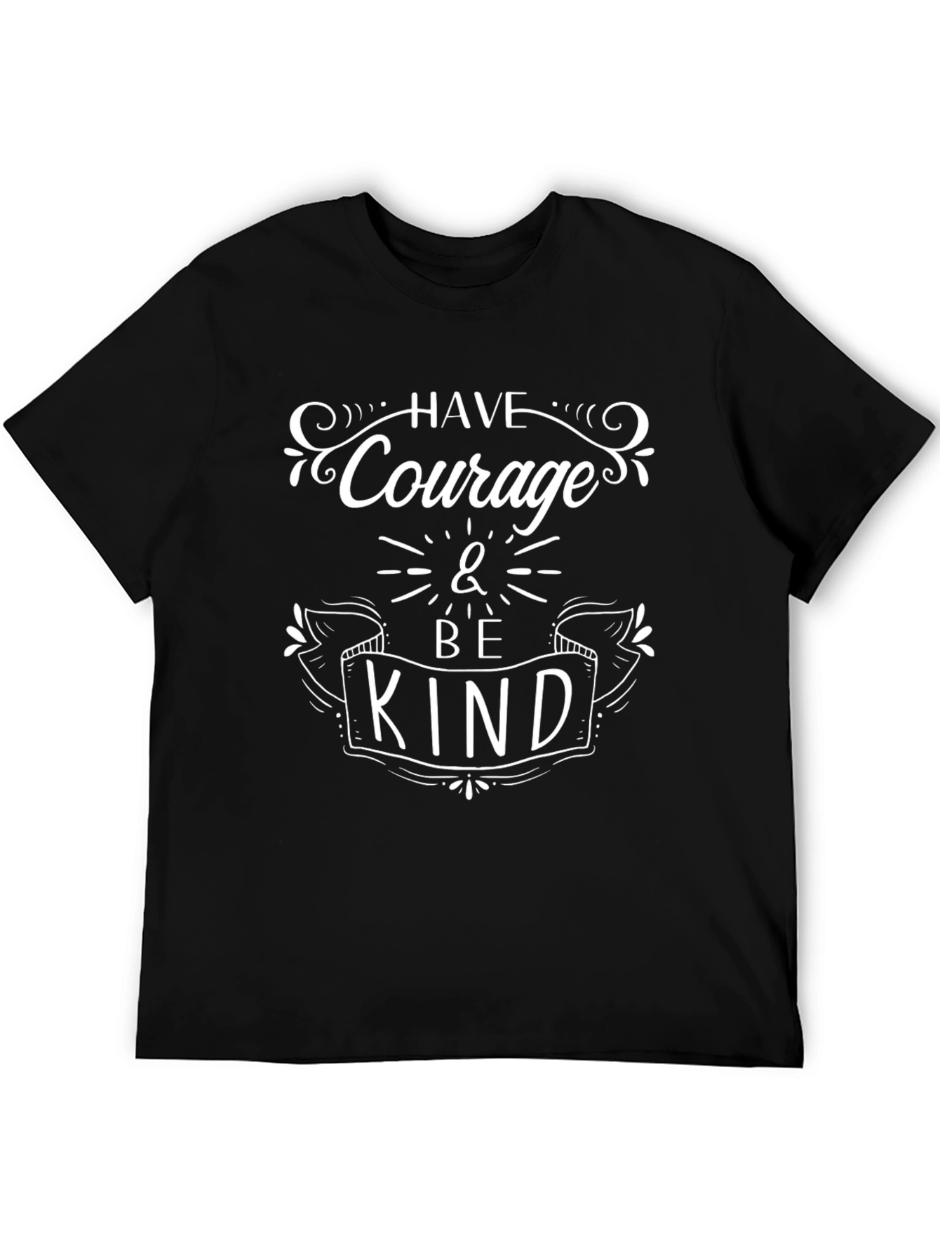 Black Have Courage and Be Kind Graphic Tee view 5