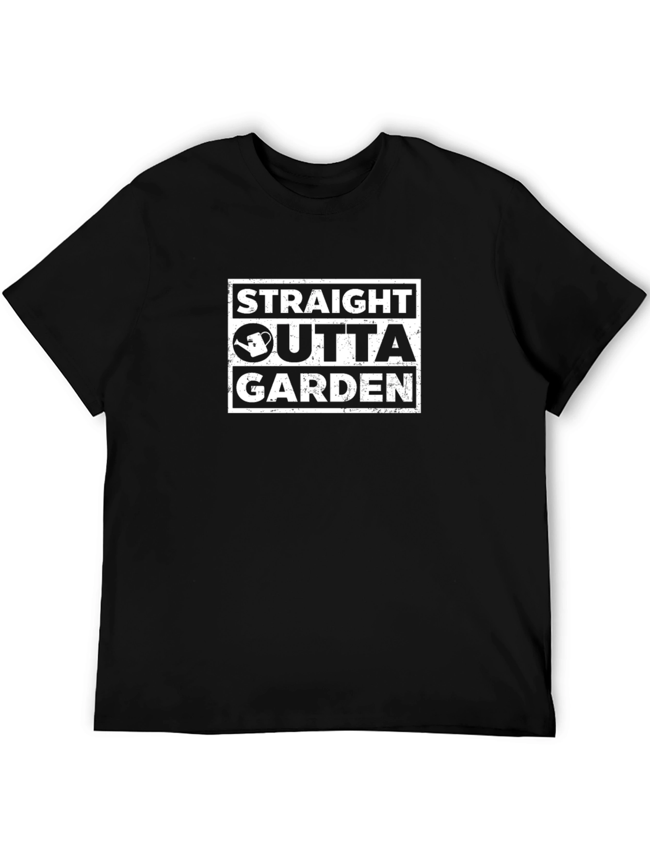 Black Straight Outta Garden T-Shirt - Funny Gardener Tee view 5