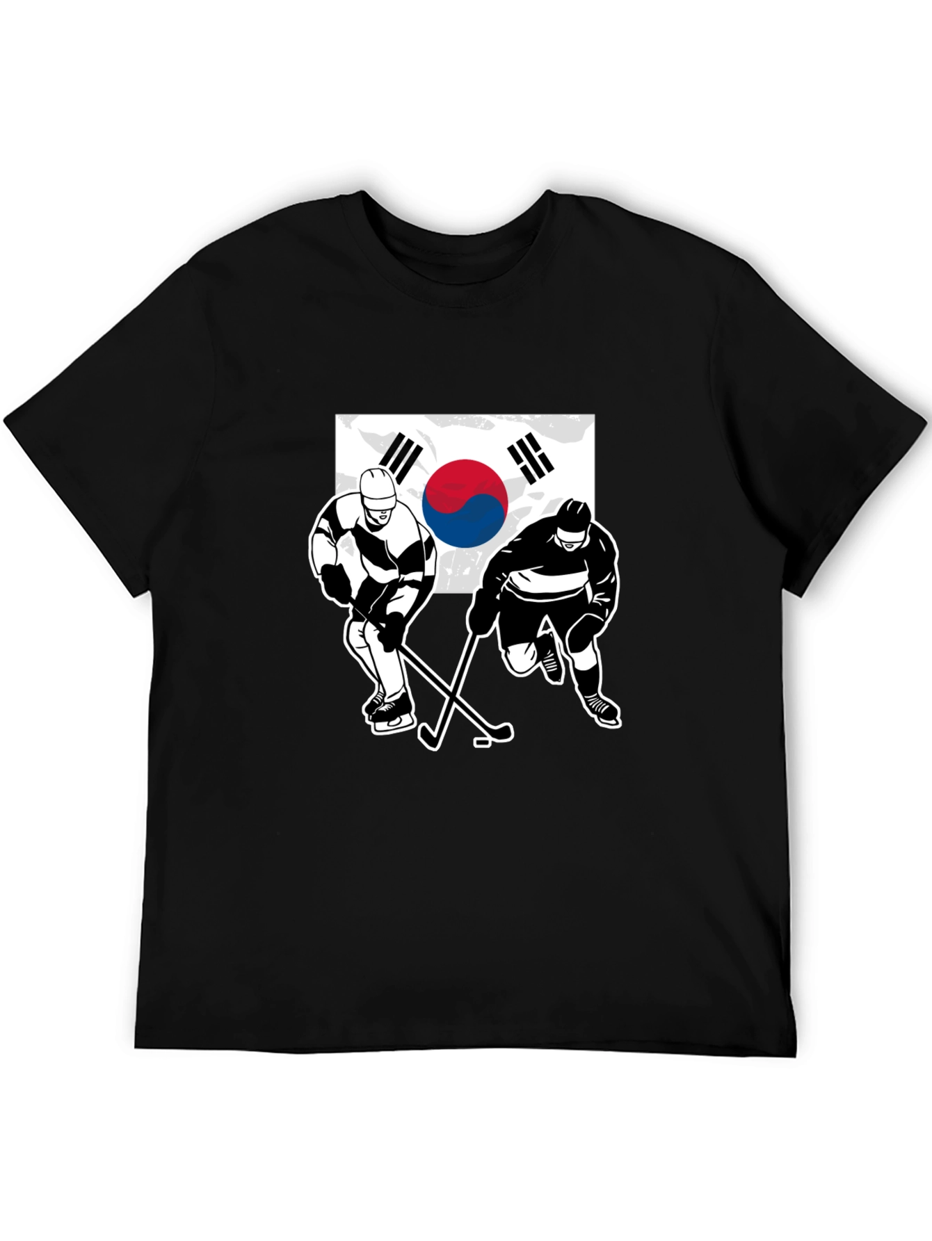 Black South Korea Hockey T-Shirt - Black view 5